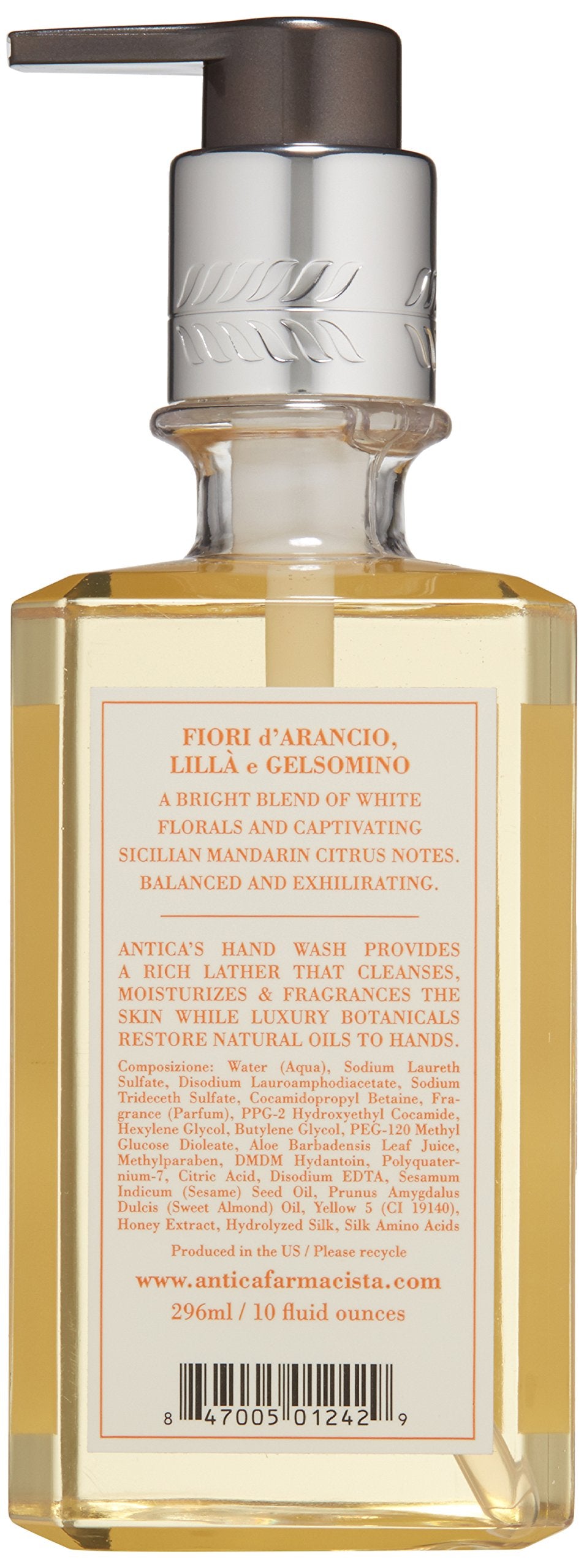 Antica Farmacista Orange Blossom, Lilac & Jasmine Hand Wash, 10 Fl Oz