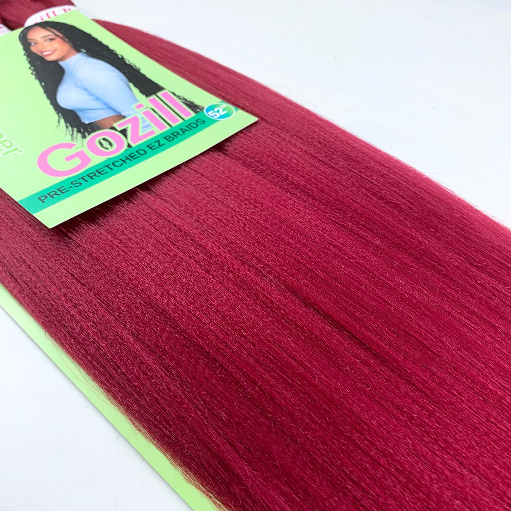 Braiding Hair Pre stretched Dark Red Prestretched Braiding Hair Twist Ez Braid Hypoallergenic Synthetic Knotless Itch Free