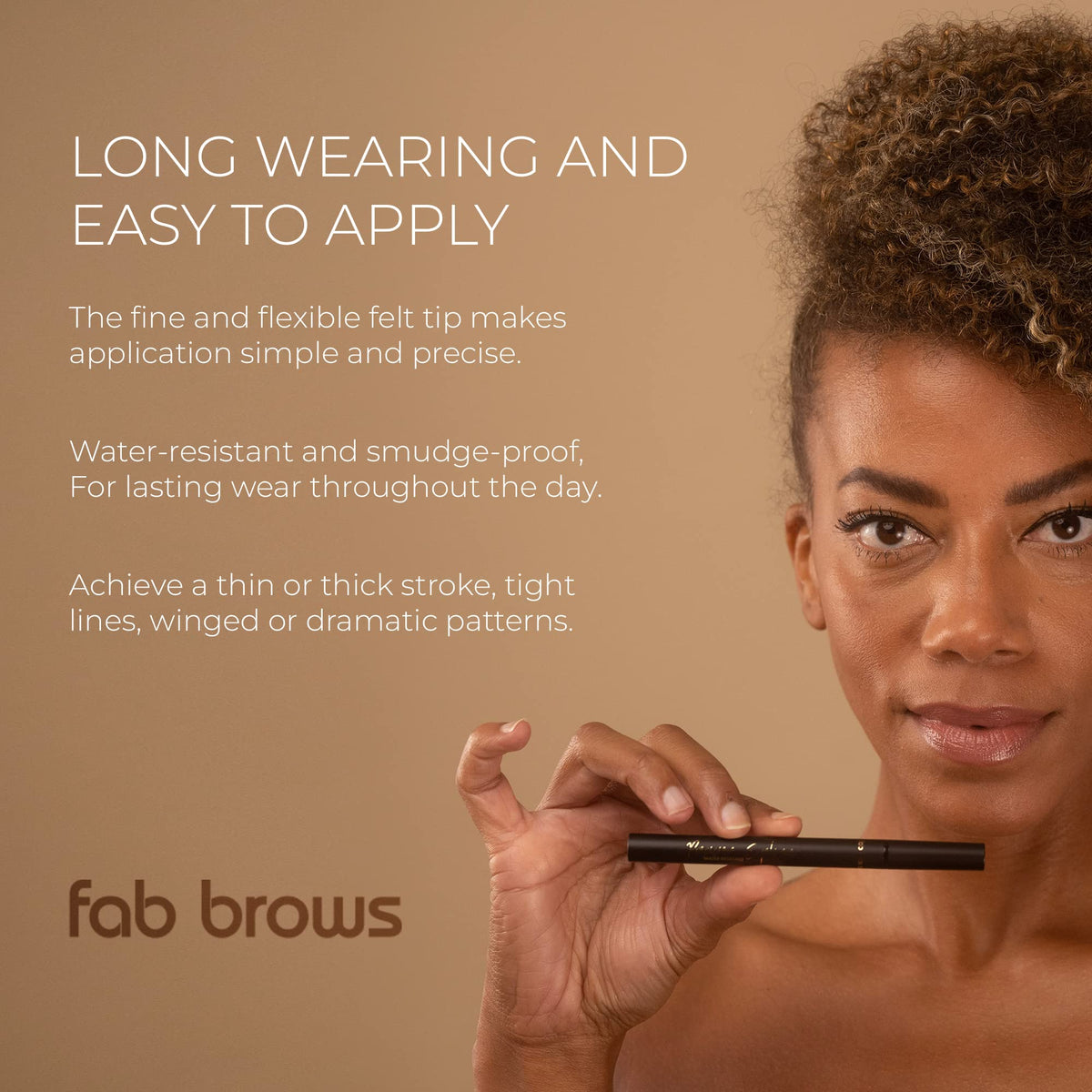 Fab Brows Precision Liquid Eyeliner - Felt-Tipped Liquid Eyeliner Pen ...