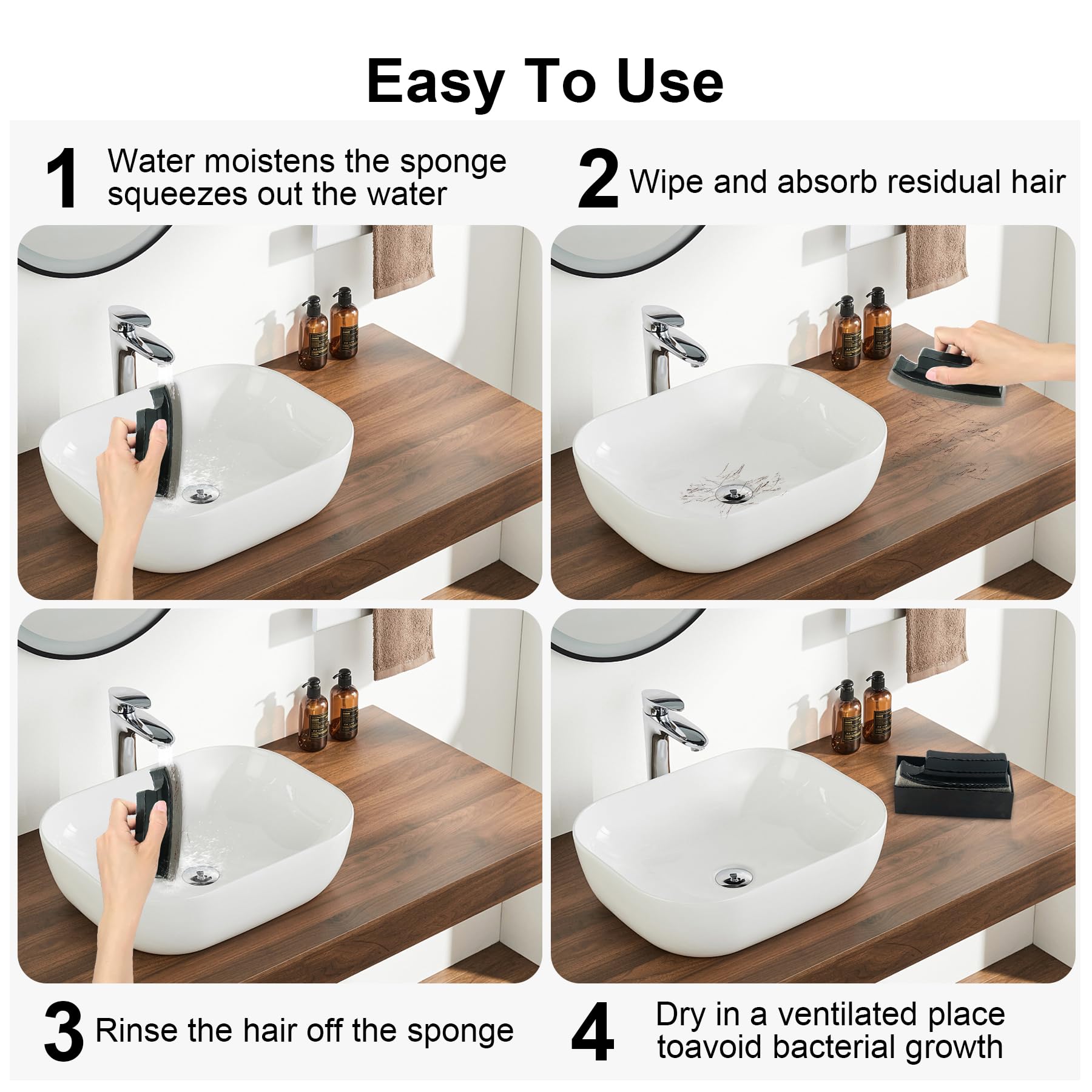 Beard Cleaner Brush For Sink: Beard Clean Up Sink, Men Beard Clean Up Use Beard Trimmings For Sink Countertops Cleaning, Clean B