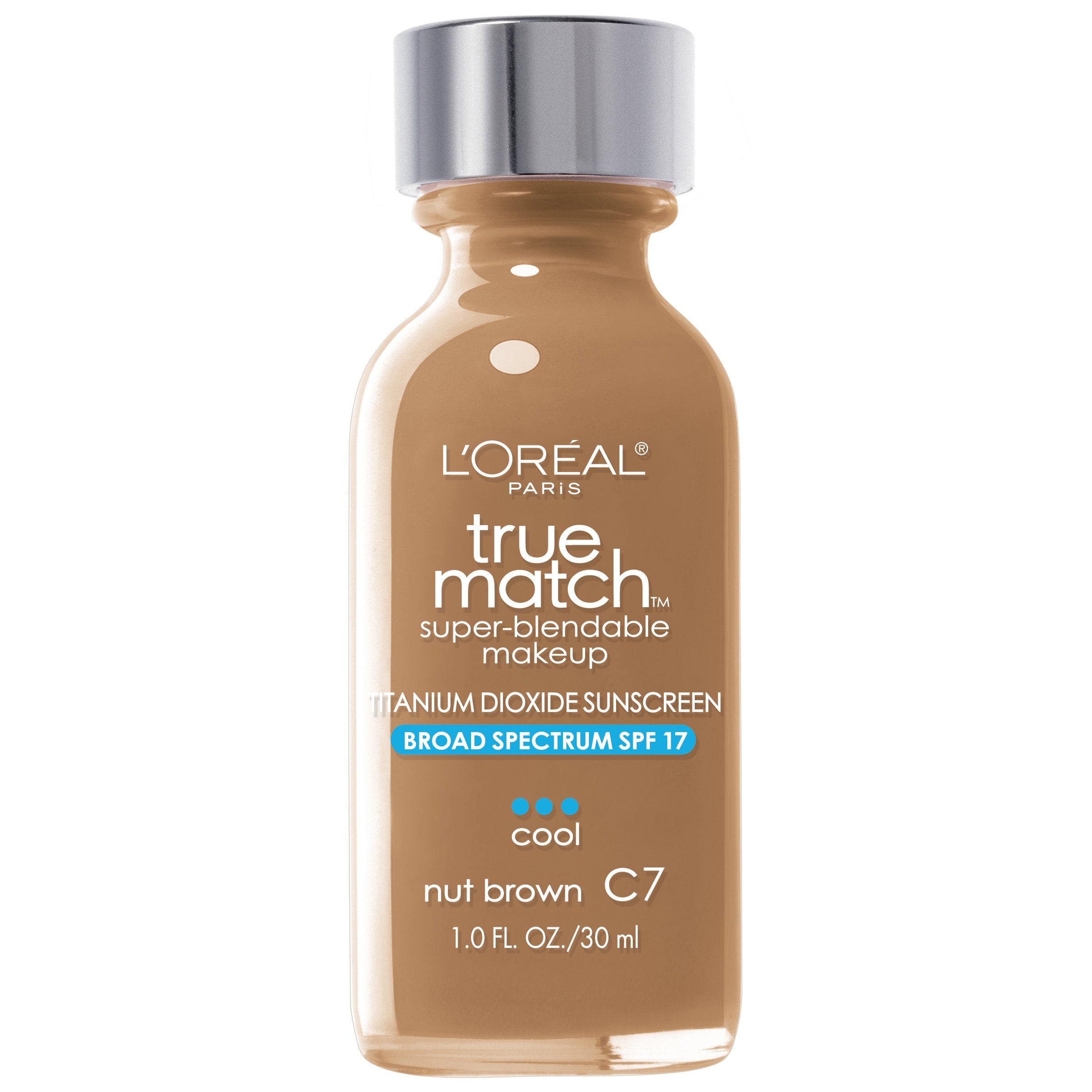 LOral Paris True Match SuperBlendable Makeup, Nut Brown, 1 fl. oz.