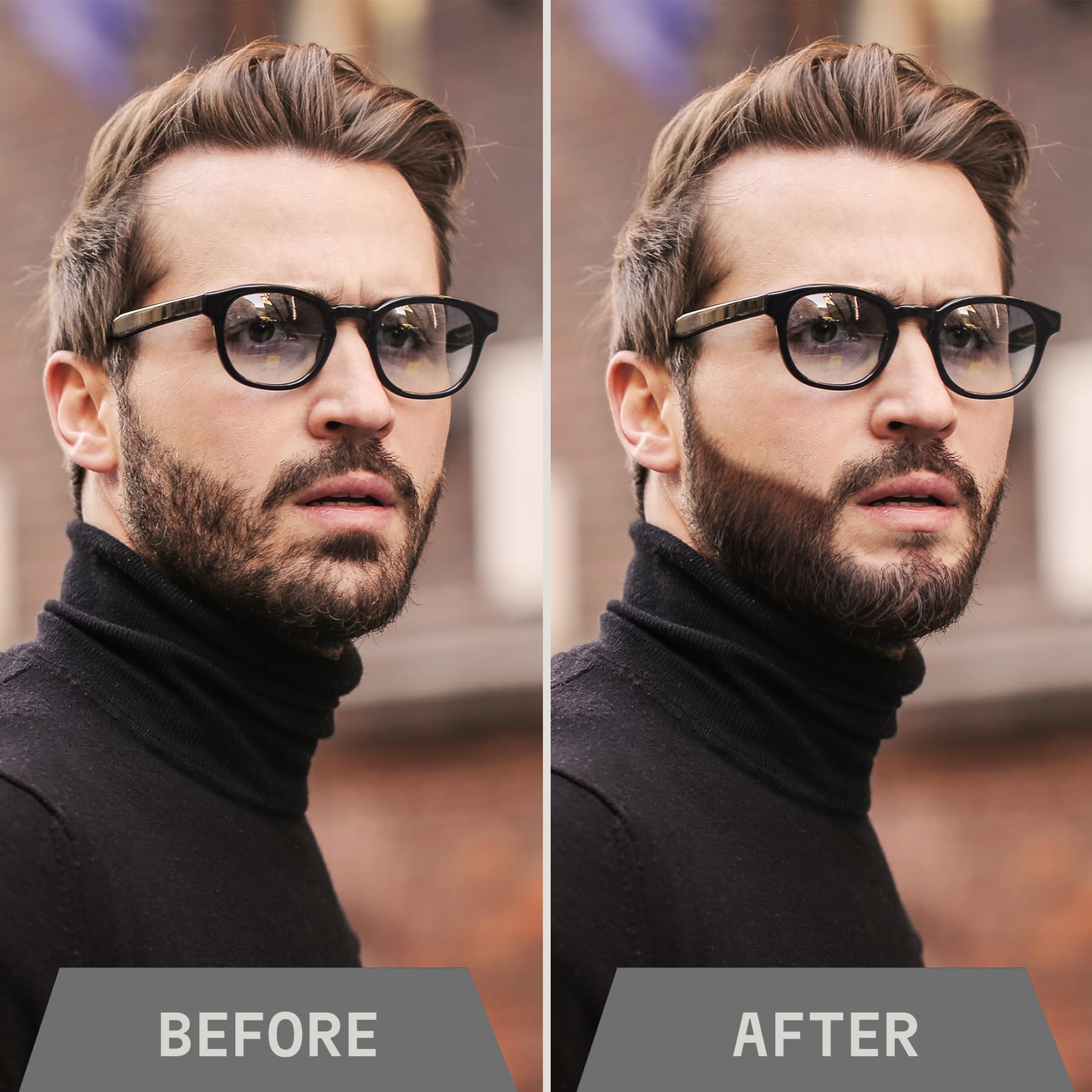 2 Pack Beard Filling Kit With 4 Tips - Long Lasting Waterproof Pencil And Brush, Shape & Define Your Beard - Striking Viking (Me