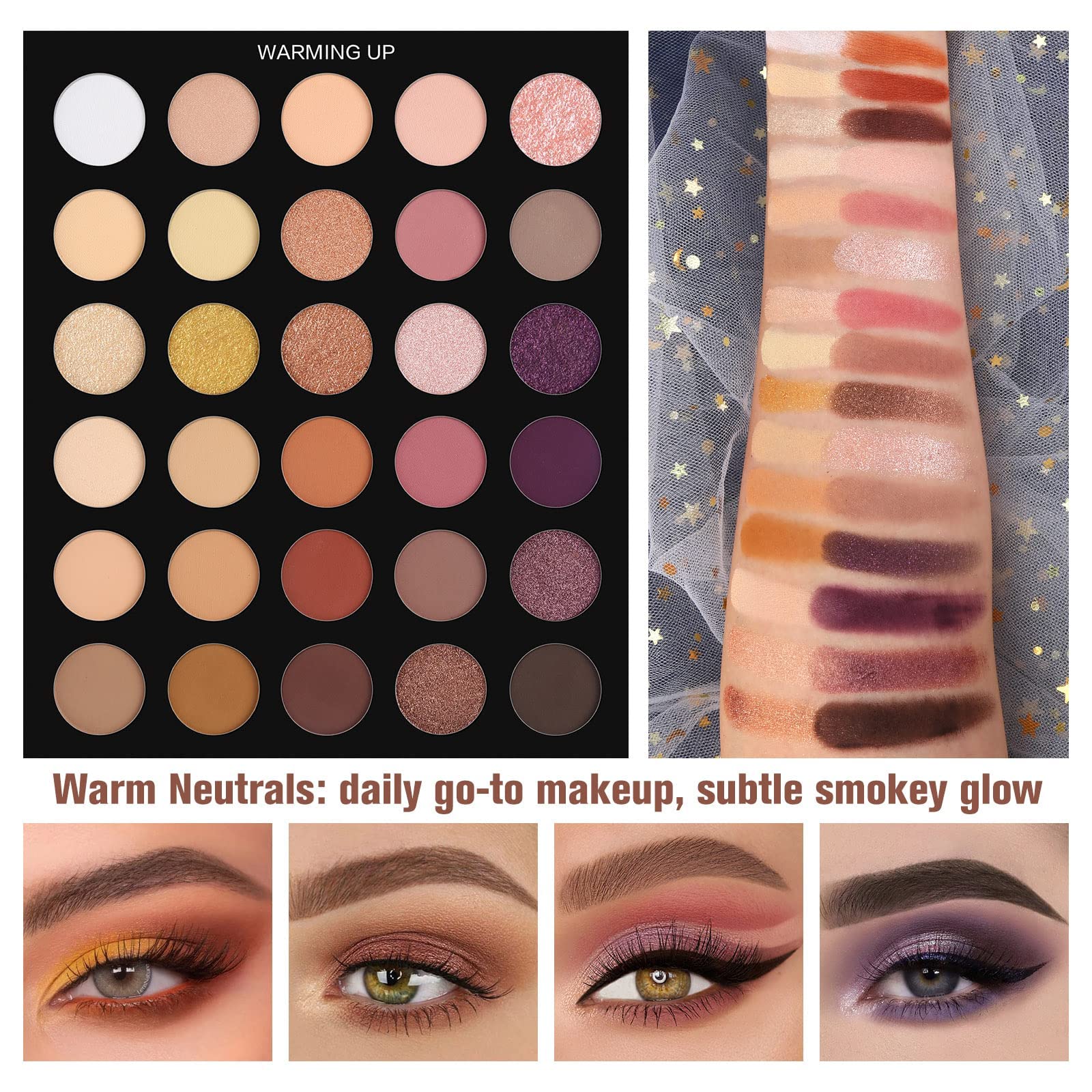 Ucanbe Pretty All Set Eyeshadow Palette Pro 86 Colors Makeup Kit Matte Shimmer Eye Shadow Highlighters Contour Blush Powder All