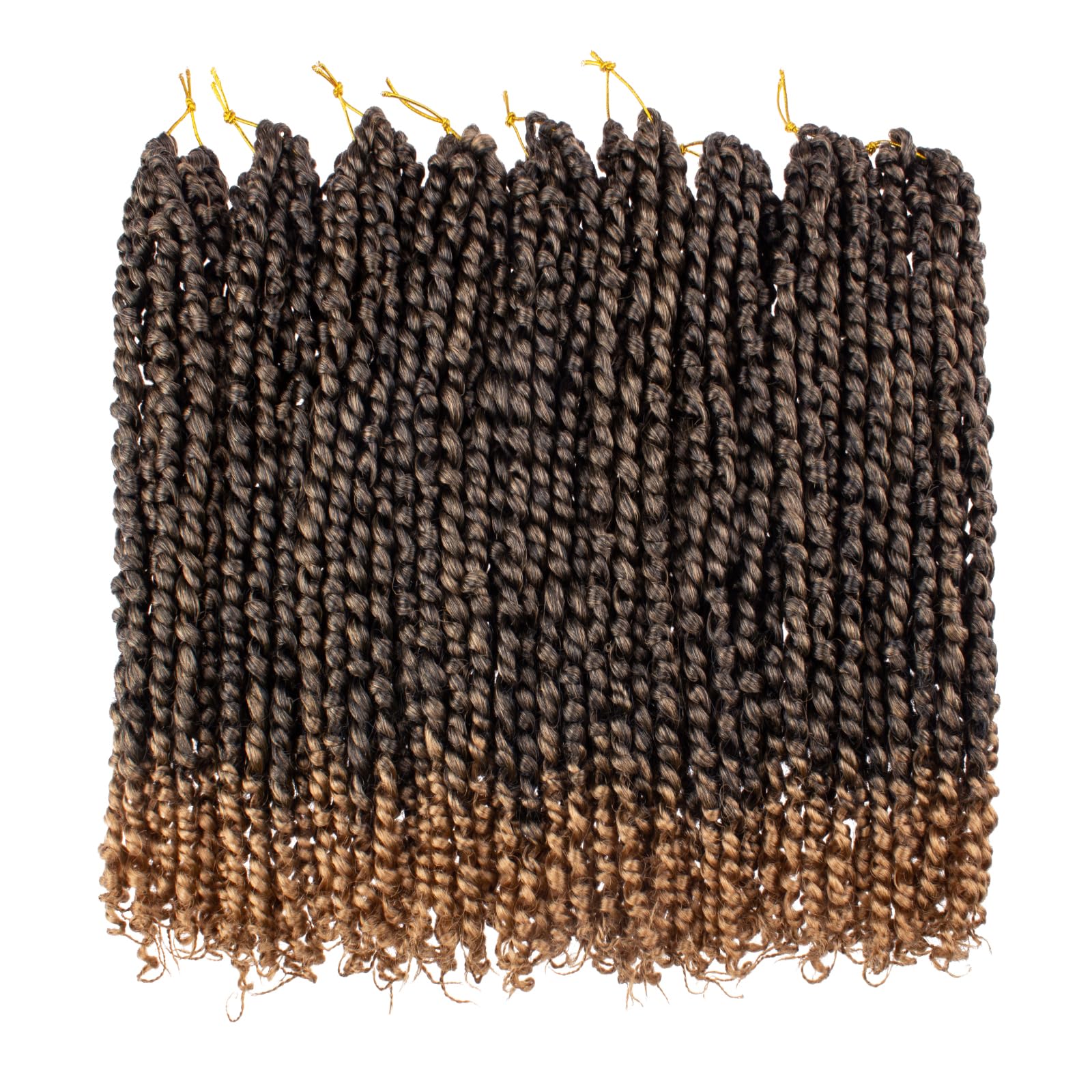 Leeven 16 Inch Pretwisted Passion Twist Hair 8 Packs Ombre Honey Blonde Pre Looped Corchet Braids For Women Bohemian Synthetic H