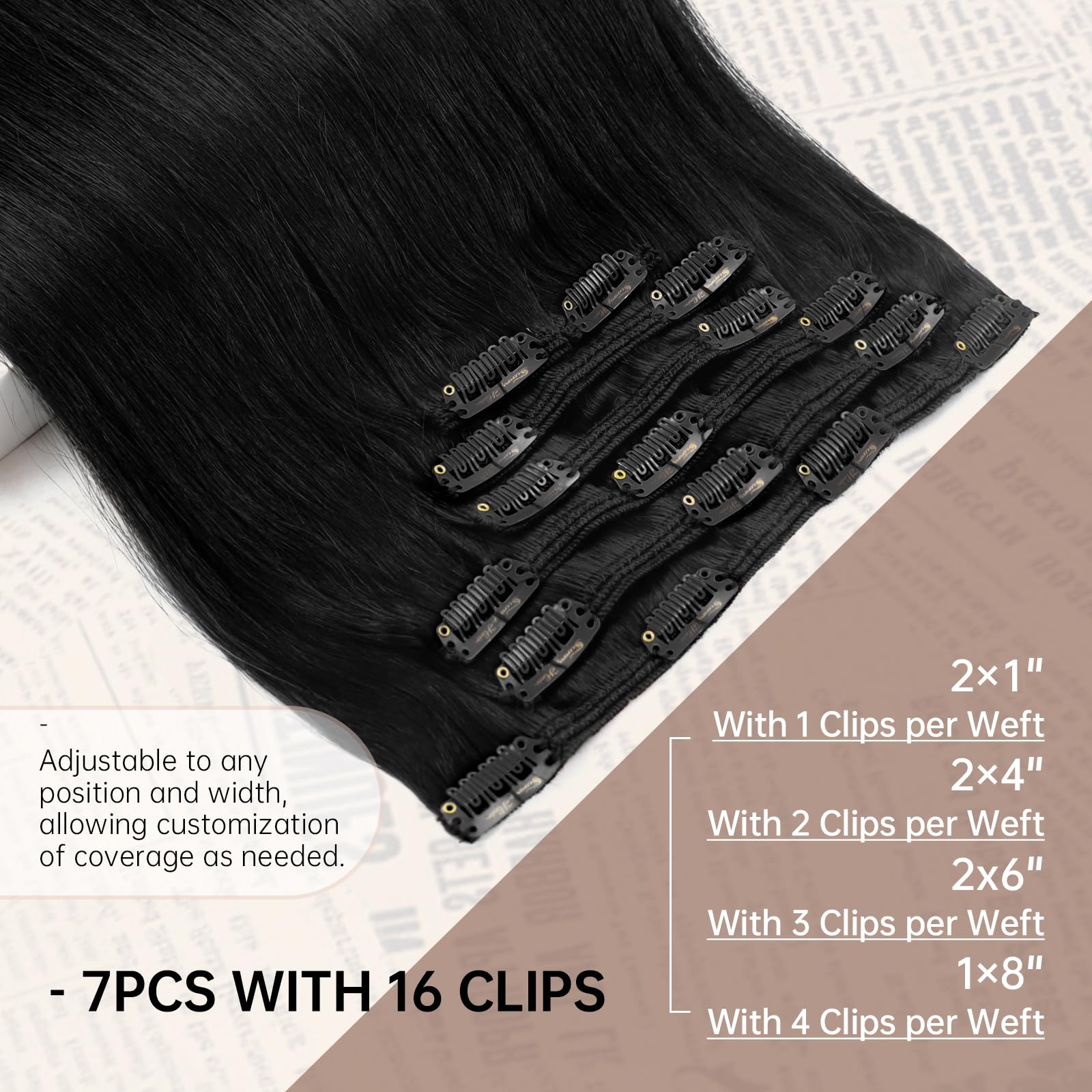 Sunny Long Hair Extensions Clip In Black Clip In Hair Extensions Human Hair Jet Black Real Hair Clip In Extensions Remy Clip-In