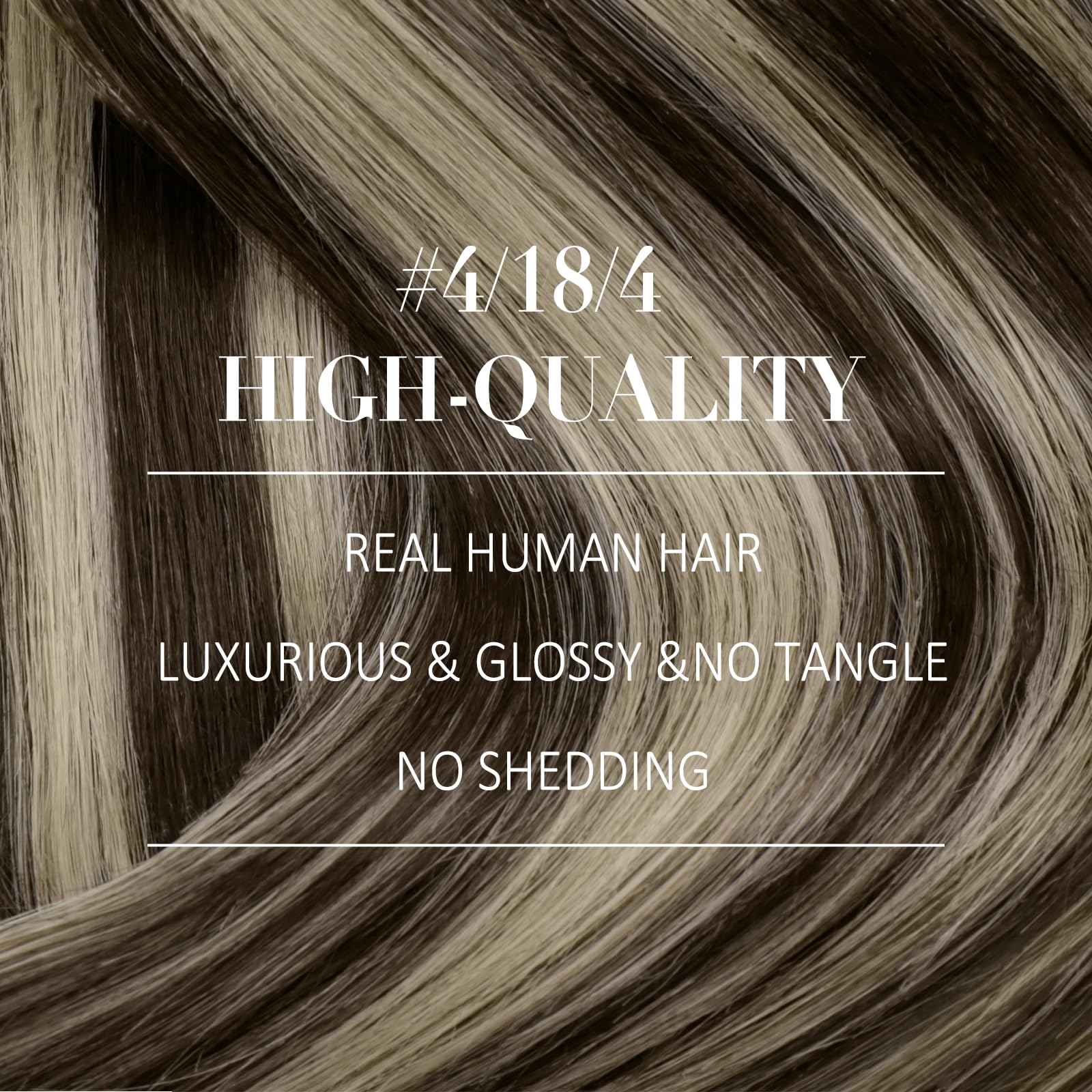 YoungSee Clip in Hair Extensions Human Hair Brown Balayage Clip on Hair Extensions Chocolate Brown with Ash Blonde Balayage Real
