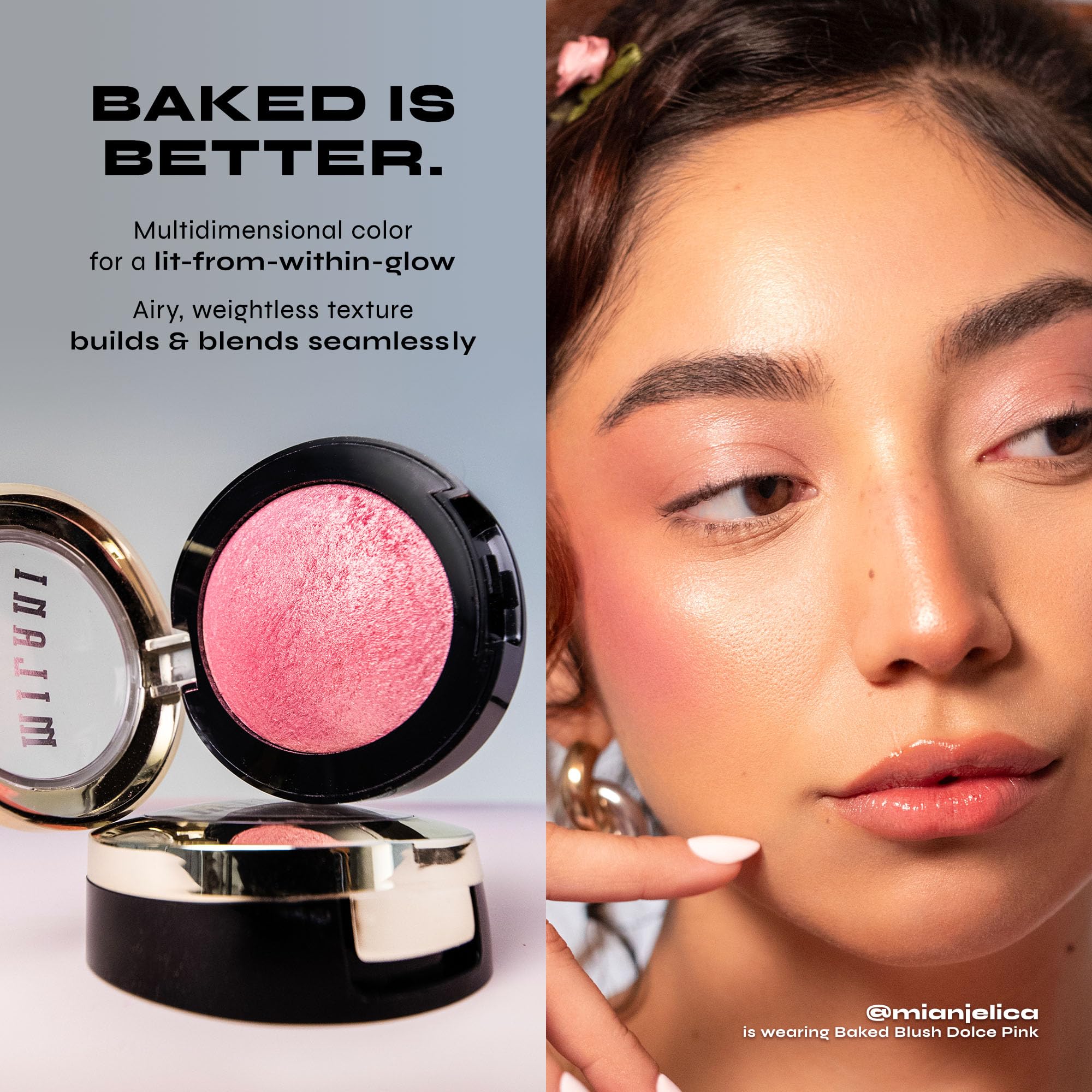 Milani Baked Blush - Rose D'Oro (0.12 Ounce) Cruelty-Free Powder Blush - Shape, Contour & Highlight Face For A Shimmery Or Matte