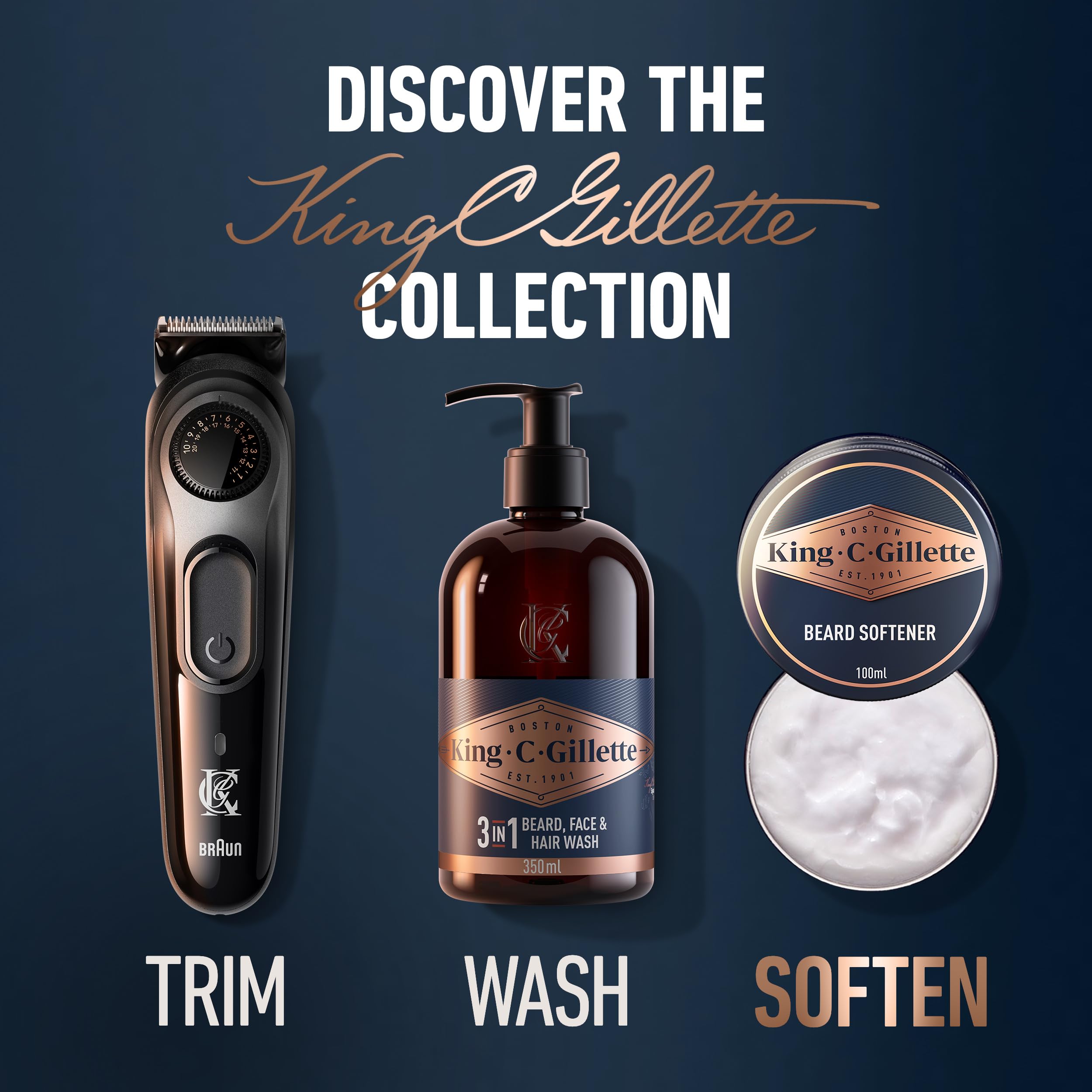 King C. Gillette Soft Beard Balm, Deep Conditioning With Cocoa Butter, Argan Oil And Shea Butter