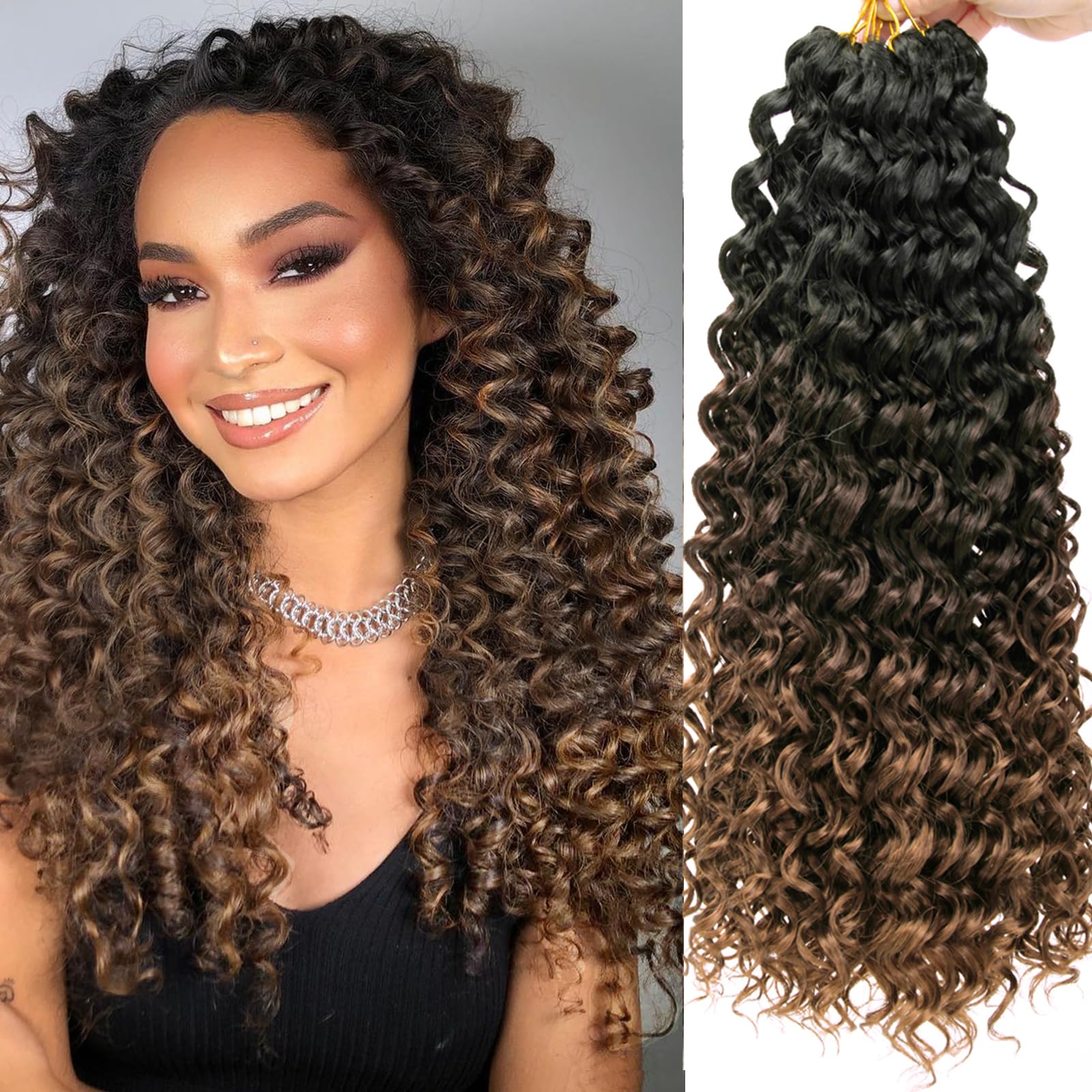 Yxcherishair 8 Packs Curly Crochet Hair Gogo Curl Crochet Hair For Black Women Deep Wave Braiding Hair,Synthetic Bohemian Croche