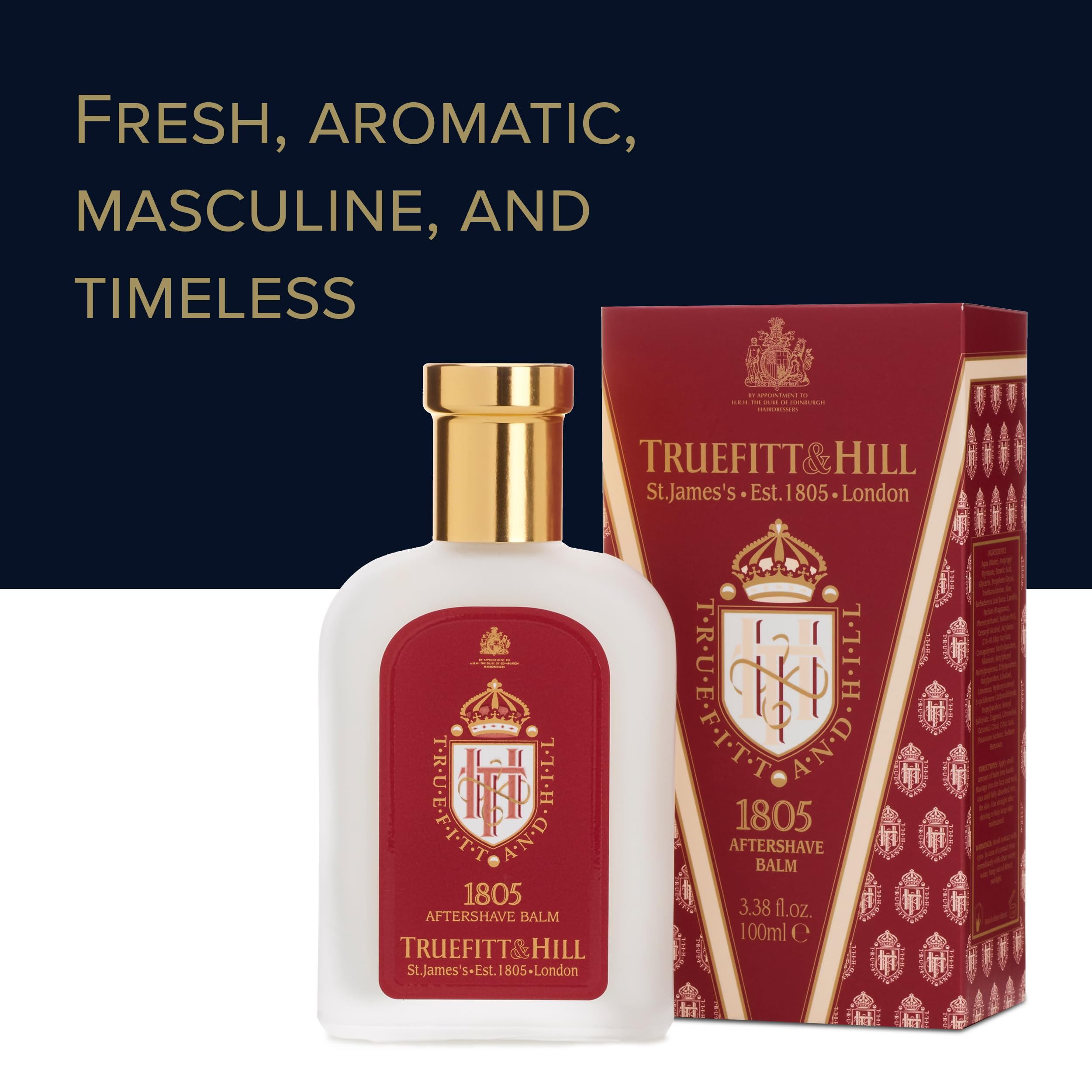 Truefitt & Hill Luxury Aftershave Balm - Apsley - Premium Soothing Moisturizer With Aloe Vera Extract - Ideal For Sensitive Skin