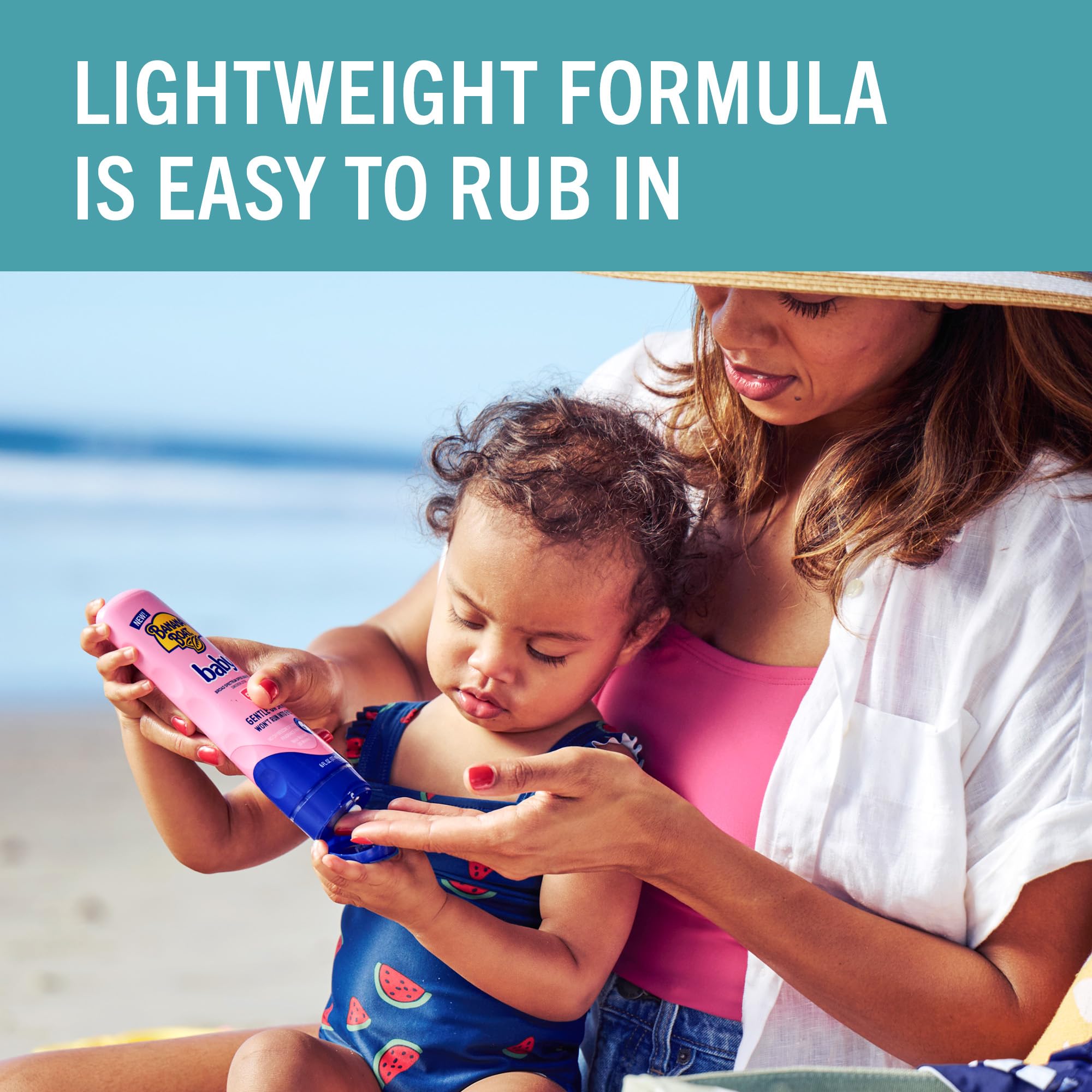 Banana Boat Baby Sunscreen SPF 50, 6oz | SPF 50 Sunscreen for Babies and Toddlers, Beach Essentials, Baby Sunblock, 6oz