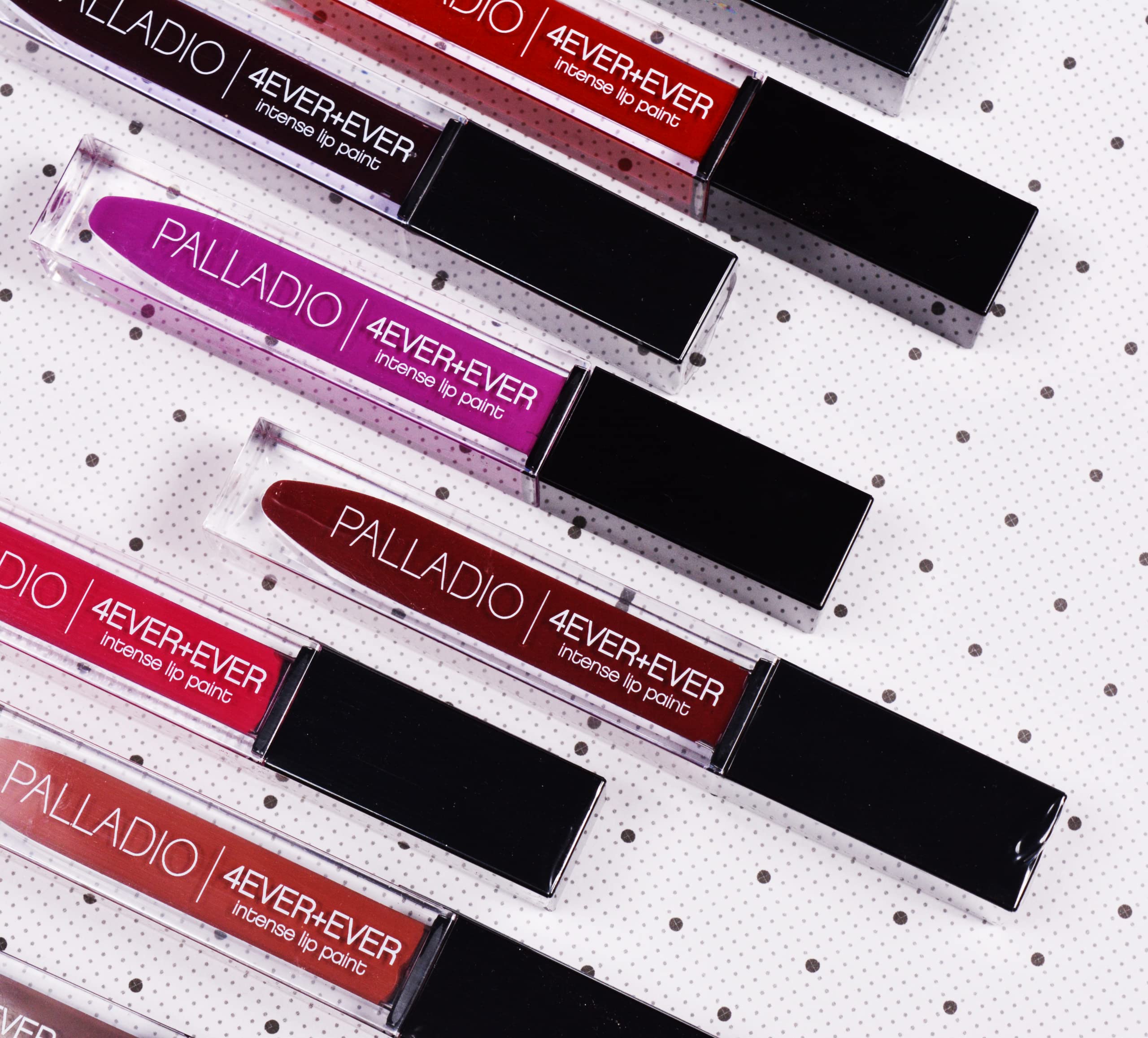 Palladio 4 Ever + Ever Intense Lip Paint, Liquid Lipstick, High Pigmented Lip Gloss, High Shine Vinyl Finish, Rich Color Coverag