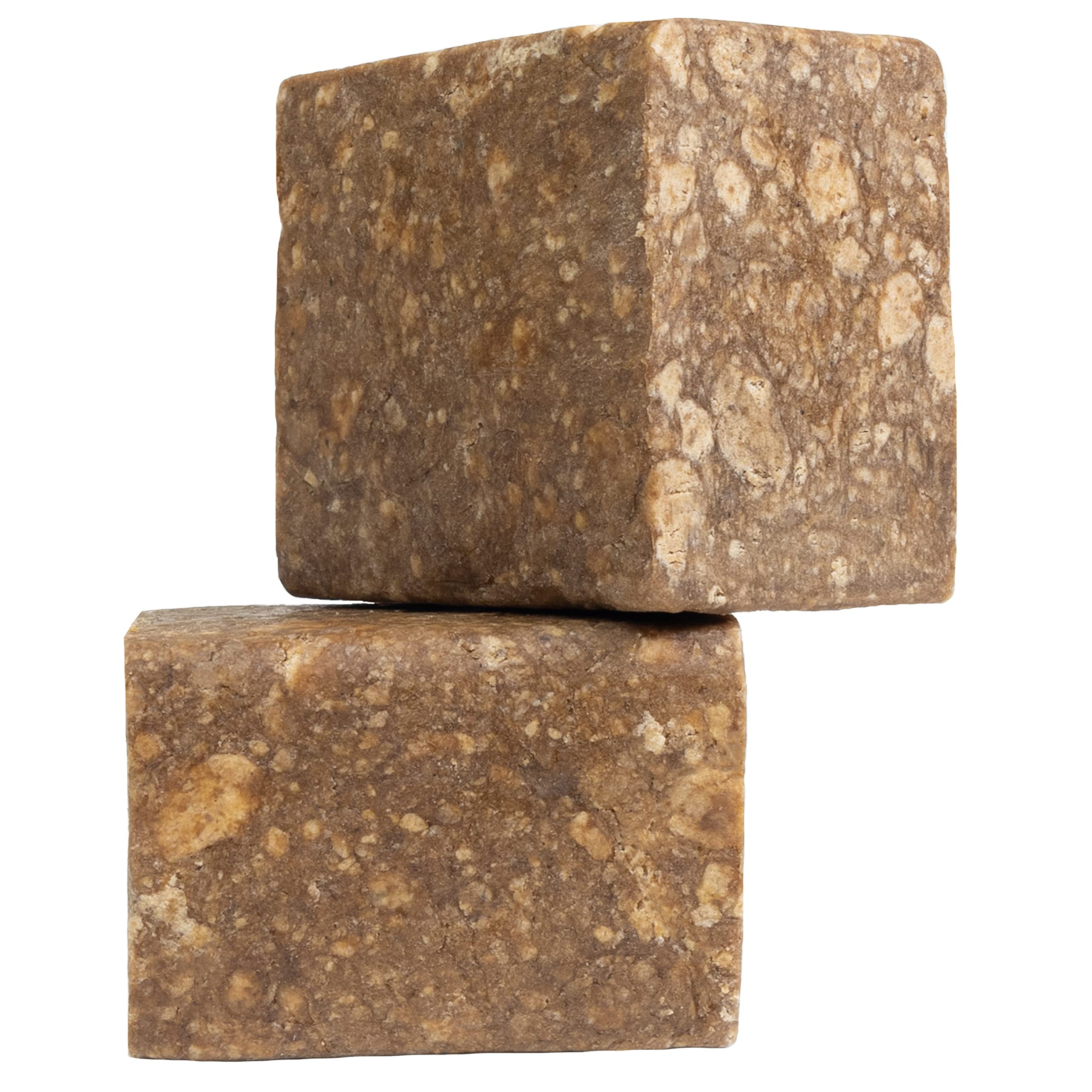 Shea Farms - Raw African Black Soap, 8oz Bar - Deep Cleansing Natural Black Soap for Acne, Dark Spots, Ring Worm, Eczema - Cruel