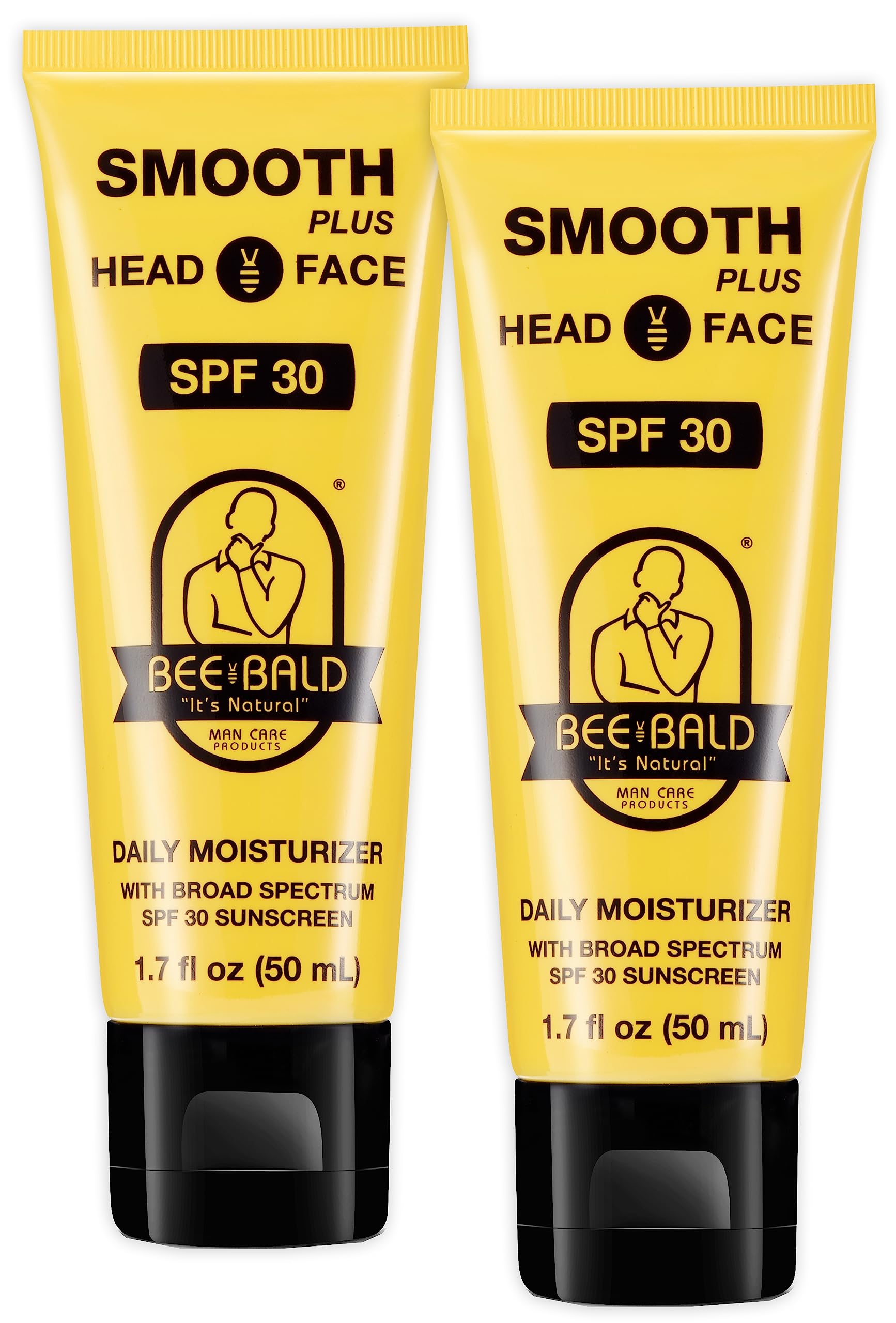 Bee Bald Smooth Plus Daily Moisturizer W/Spf 30 Broad Spectrum Sunscreen Tones, Hydrates & Moisturizes While Protecting Skin Fro