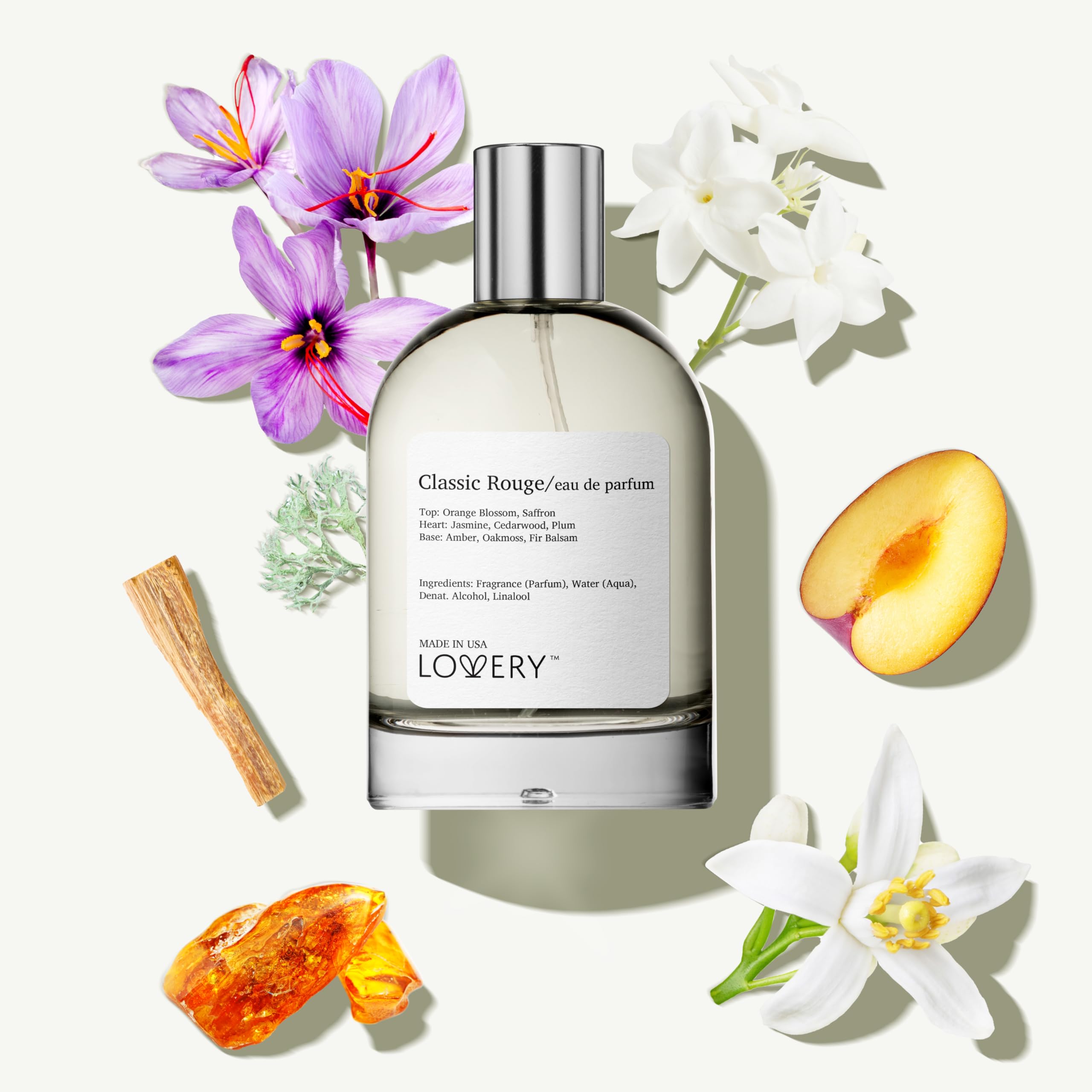 Lovery Classic Rouge Eau De Parfum Inspired By B.Accarat R.Ouge 540, Long Lasting Perfume For Women & Men, Clean Fragrance Perfu