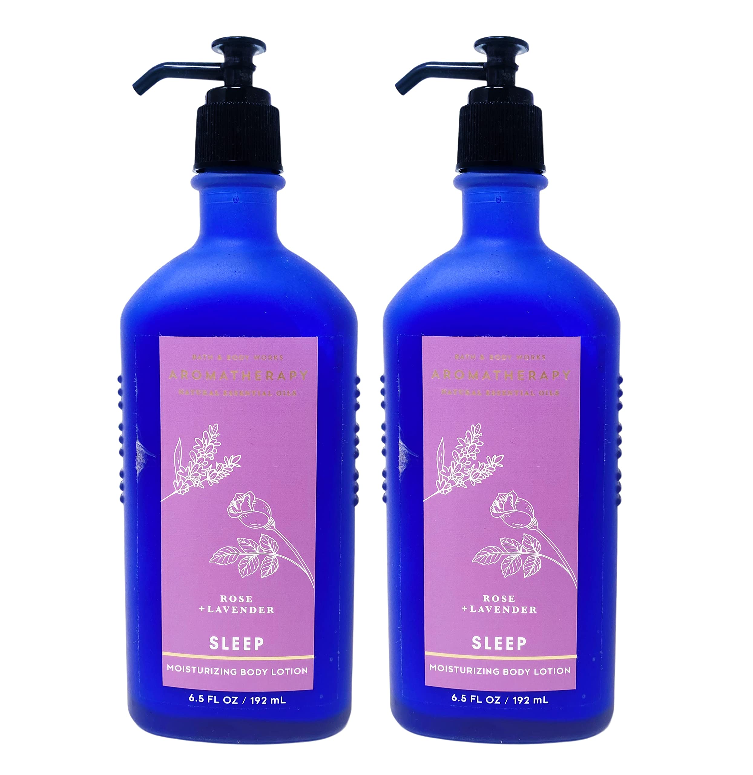 Bath & Body Works Aromatherapy Sleep ROSE LAVENDER 2Pack Moisturizing Body Lotion  Full Size