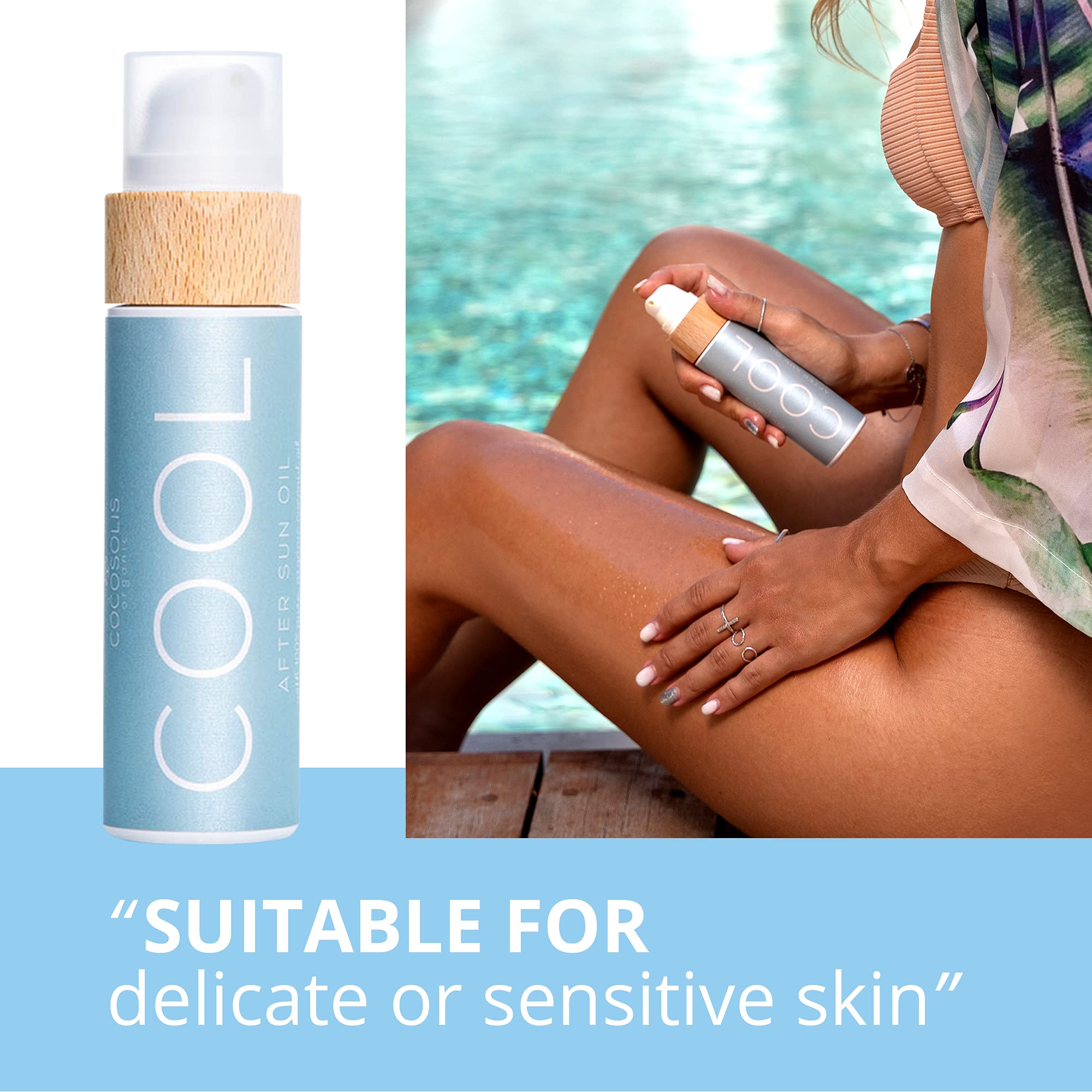 COCOSOLIS COOL After Sun Lotion | Organic After Sun for Tender Hydration & Recovery | Best After Sun Moisturizing Lotion with 9