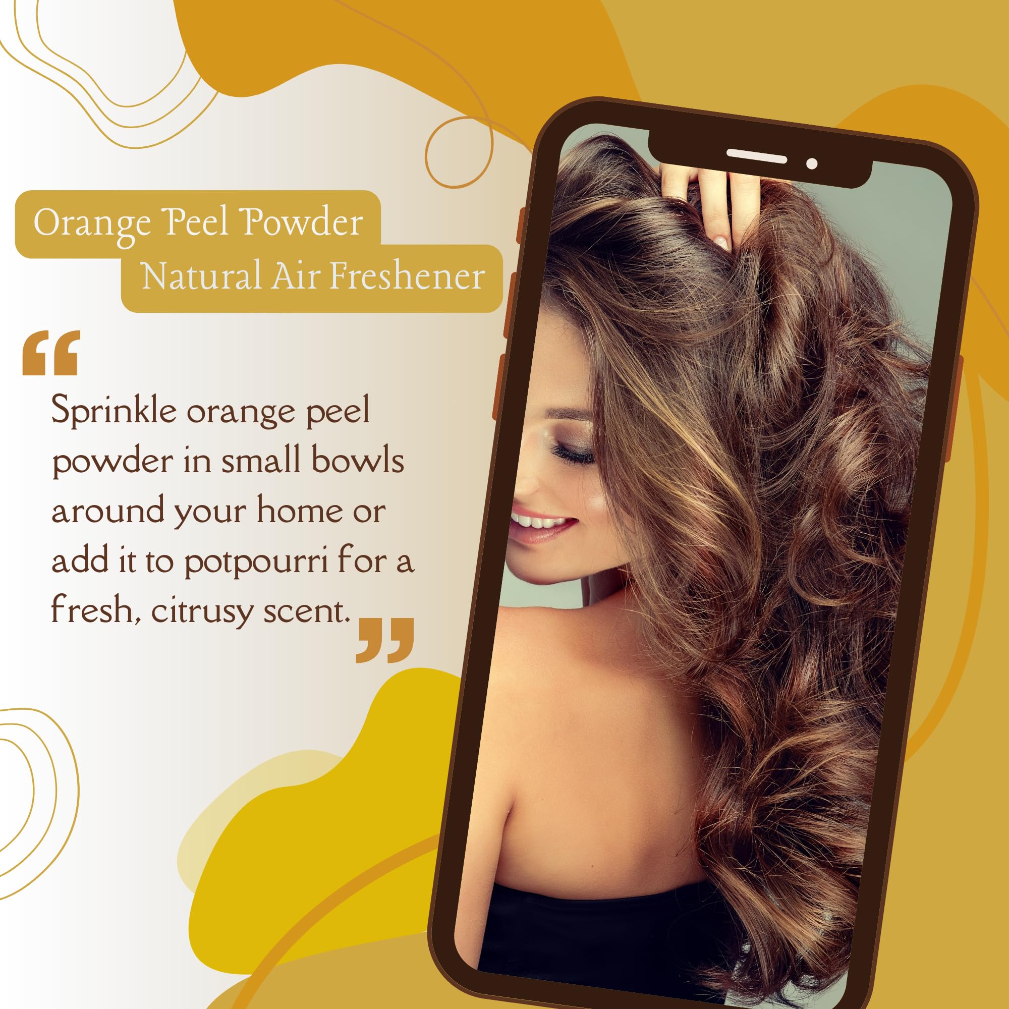 Herbs Botanica Orange Peel Powder 100% Pure & Natural Orange Peel For Face Masks, Skin Care & Diy Beauty Natural Citrus Powder F