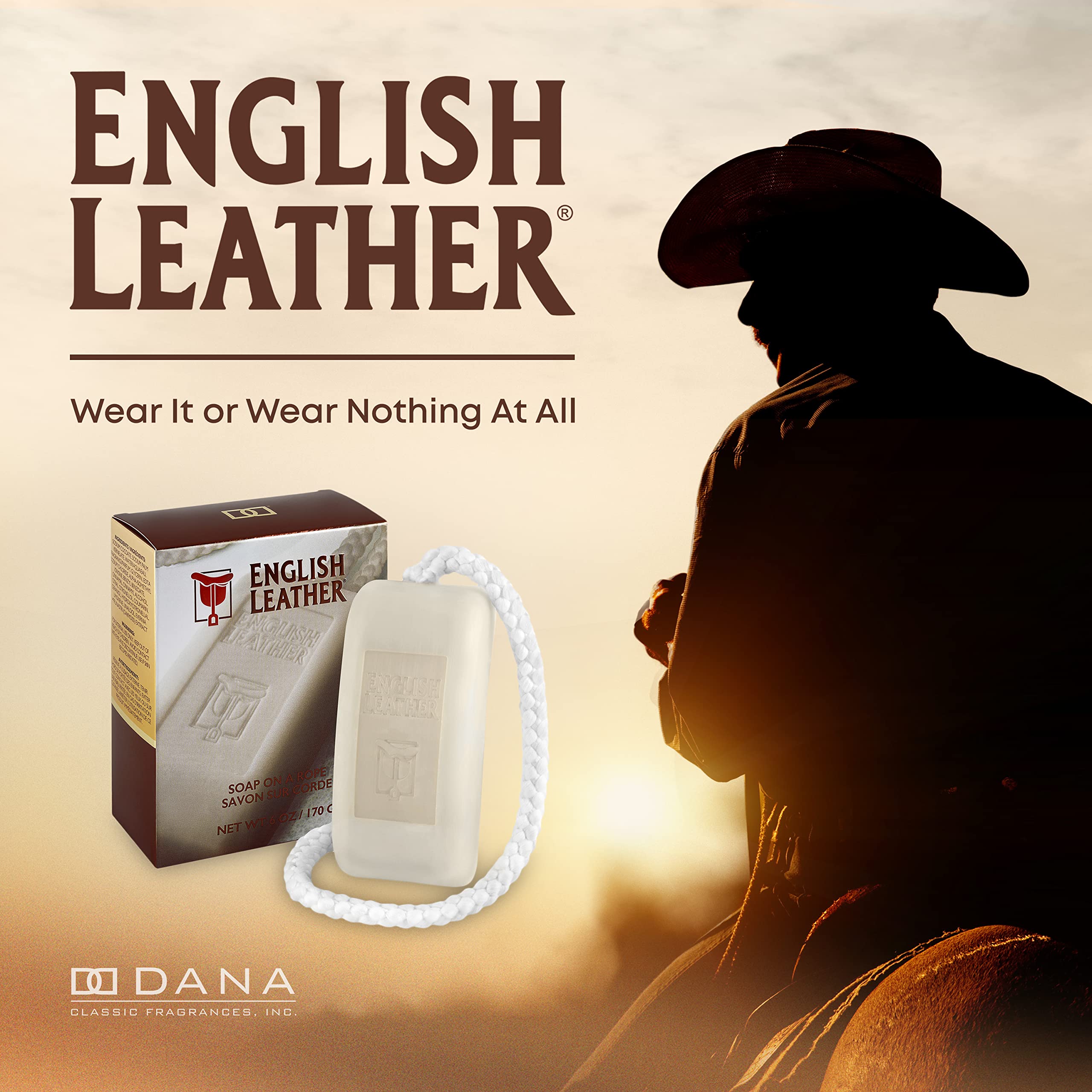 Dana English Leather Soap On A Rope For Men (6 Pack)