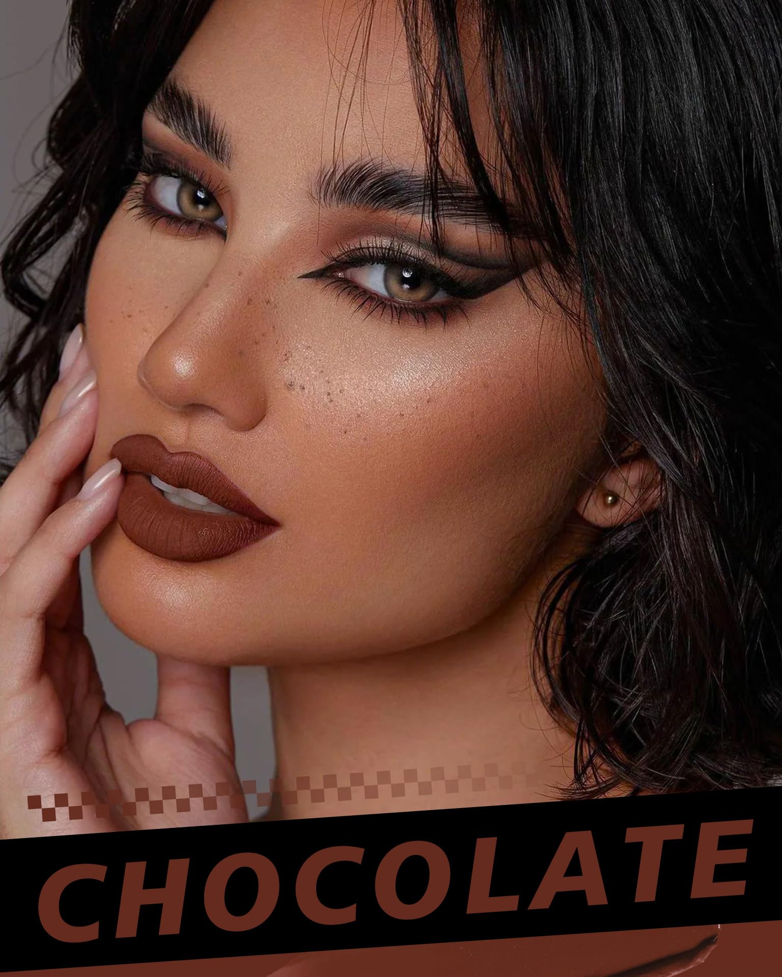Hoomuss Red Lipstick Set Long Lasting 3Pc Matte Liquid Lipsticks For Women Non Transfer Smudgeproof Red Brown Orange Lipstick Ki