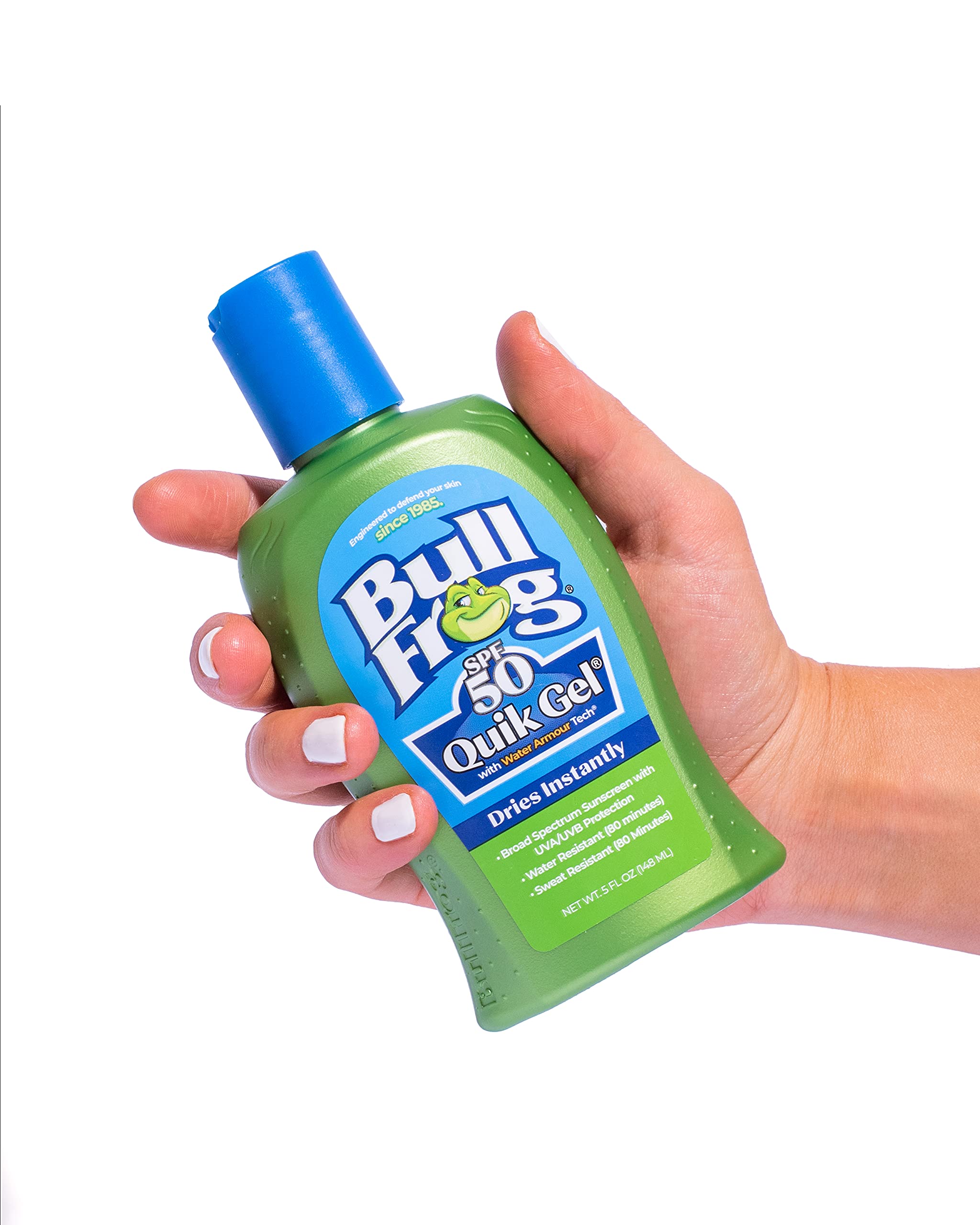 Bullfrog Quik Gel Sunscreen Spf 50 Reef Friendlysafe (Oxybenzone & Octinoxate Free) Broad Spectrum Moisturizing Uvauvb, 5Oz