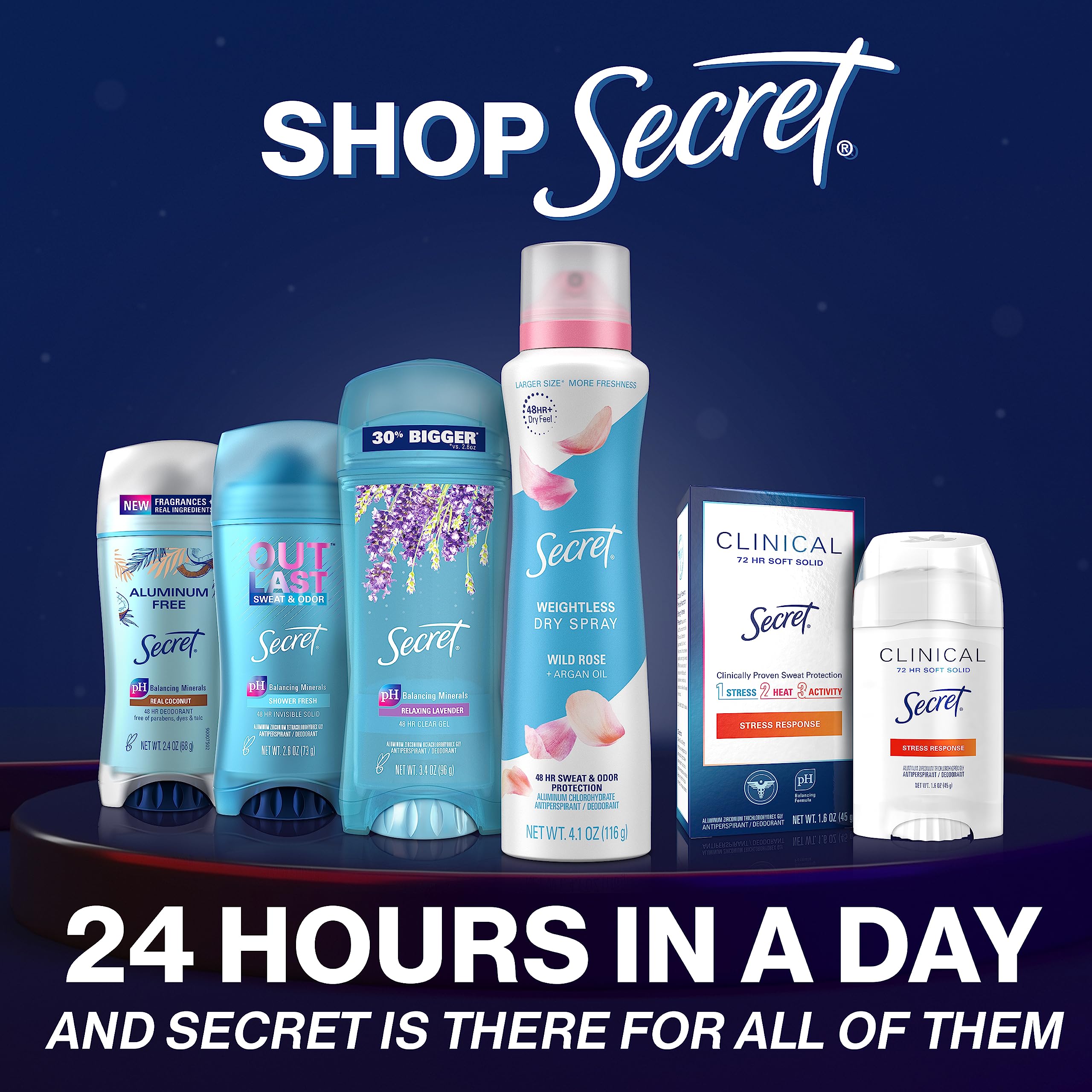 Secret Clinical Strength Soft Solid Antiperspirant And Deodorant For Women, Free  Sensitive, 16 Oz, Pack Of 3