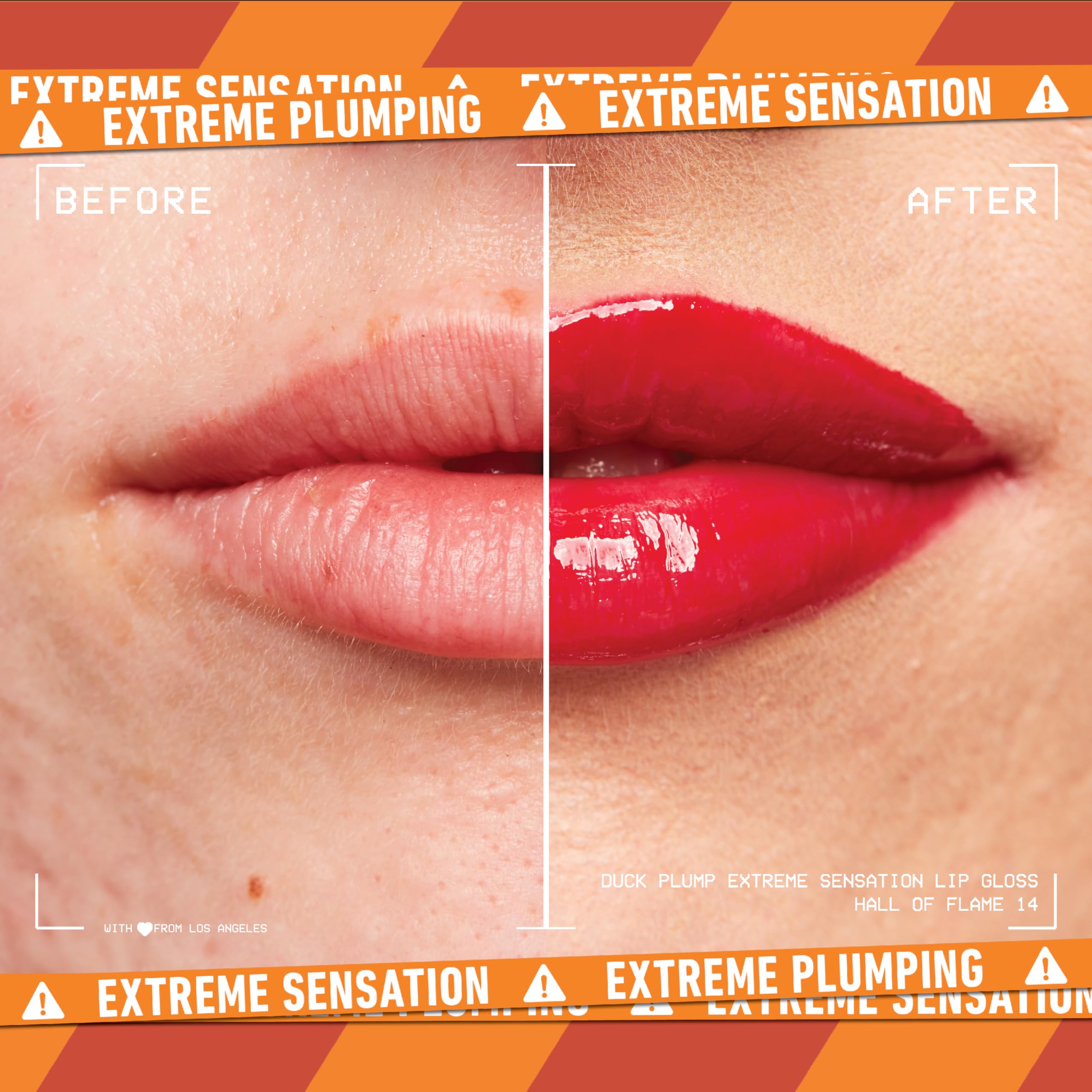 NYX PROFESSIONAL MAKEUP Duck Plump High Pigment Plumping Lip Gloss with Spicy Ginger, Vegan Lip Makeup - Hall Of Flame (True Red