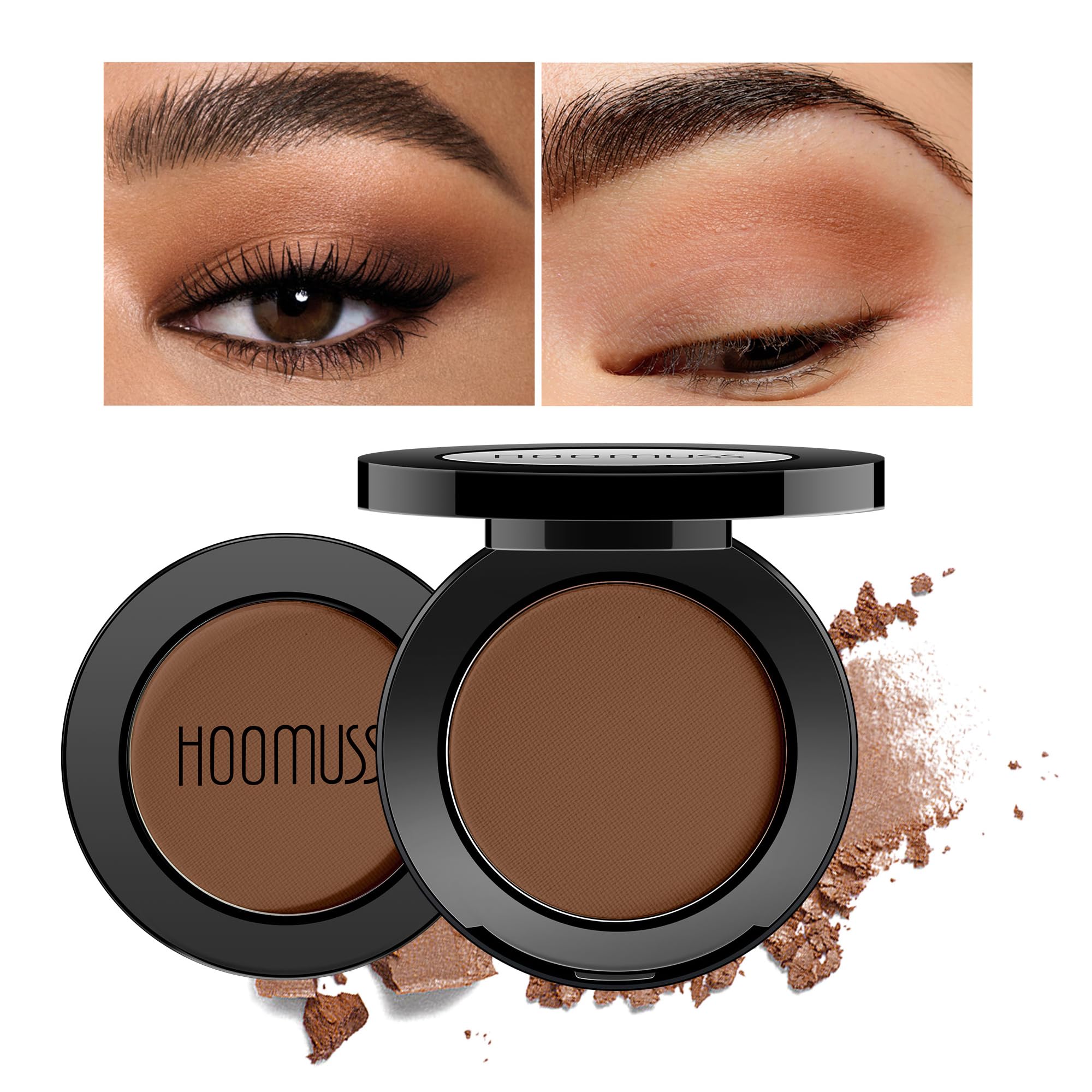 HOOMUSS Warm Brown Eyeshadow Single Handmade Matte Chocalate Eye Sahdow Makeup Palette for Halloween, High Pigmented & Long Last