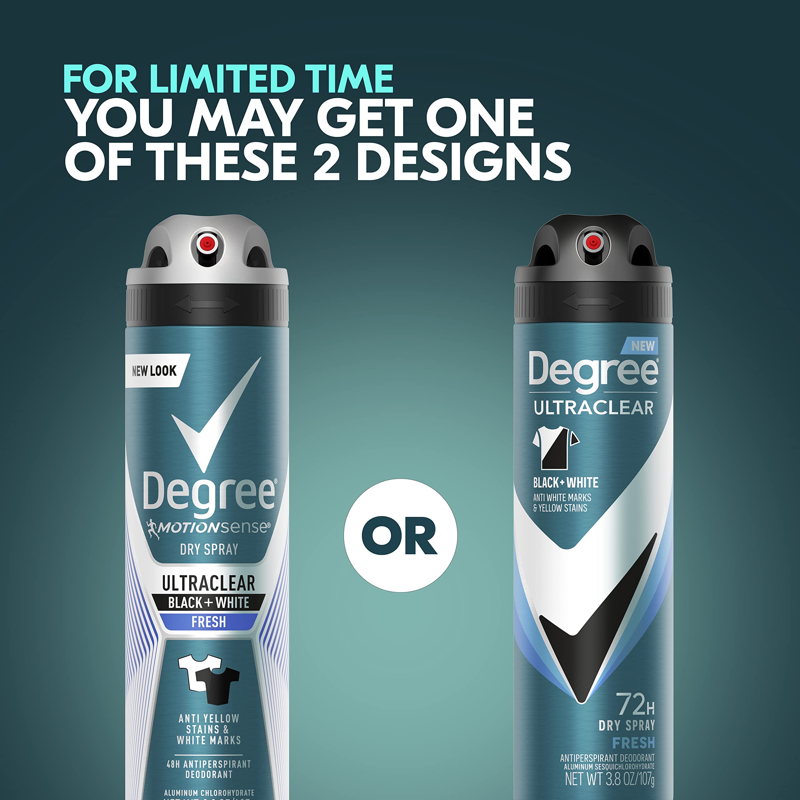 Degree Men UltraClear Antiperspirant Deodorant Dry Spray Fresh 72-Hour Sweat and Odor Protection Antiperspirant For Men With Mot