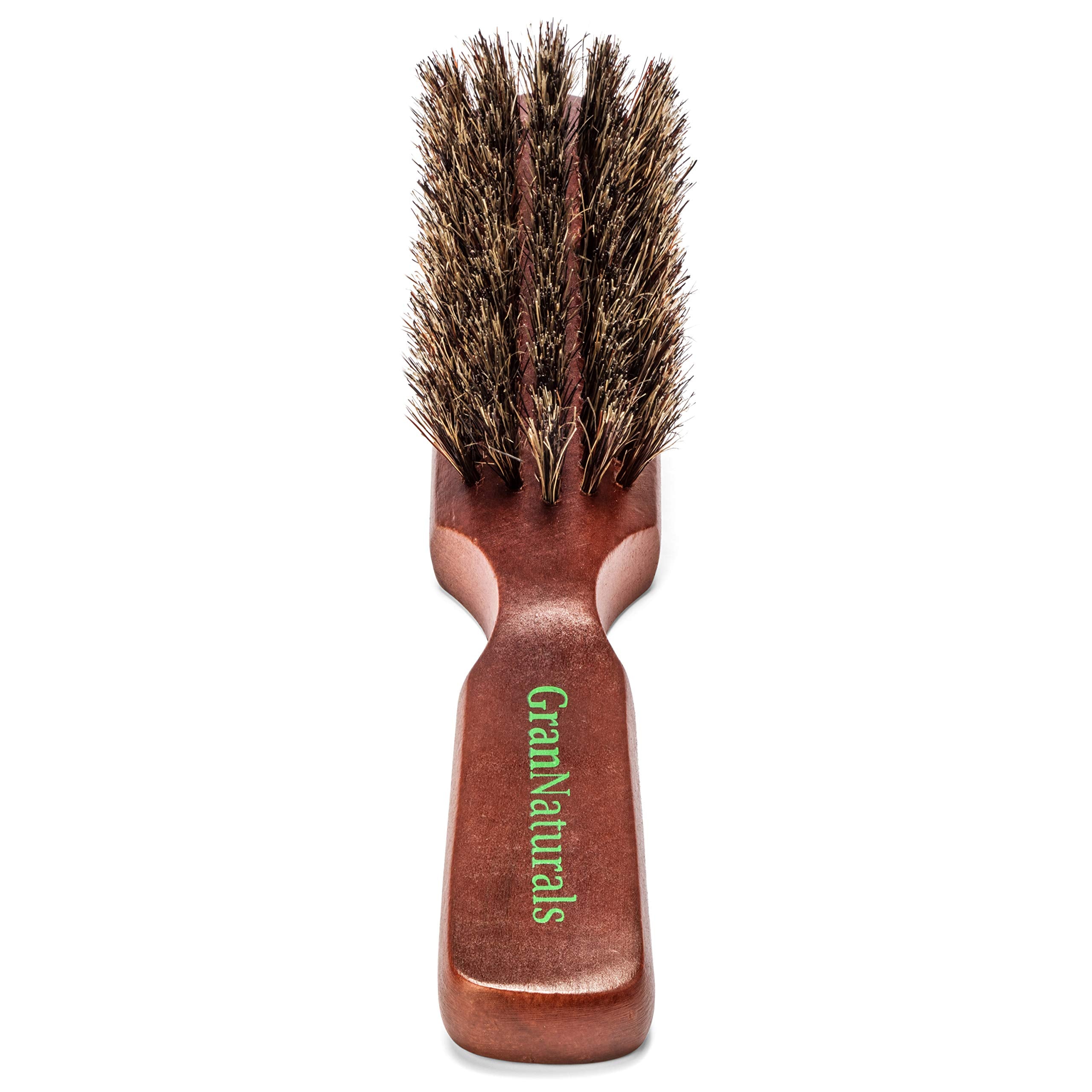 Grannaturals Soft Bristle Hair Brush For Men - Natural Wooden Boar Bristle Hairbrush For Styling Beards, Fades, Bristle Brush Fo