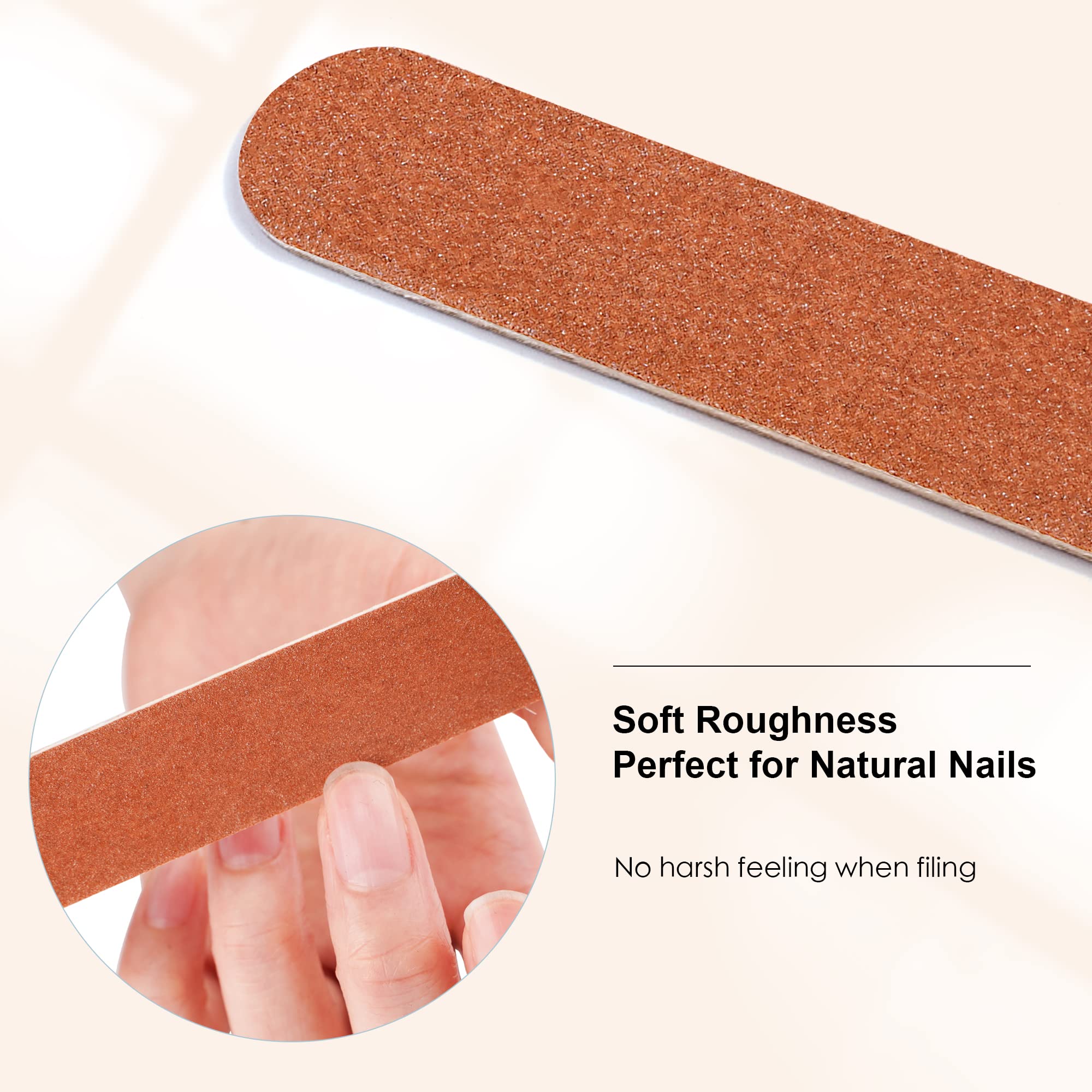 Canvalite Nail File Large Emery Boards For Nails,180 Grit Nail Files For Natural Nails, Thin Emory Nail File Pack Manicure Tool