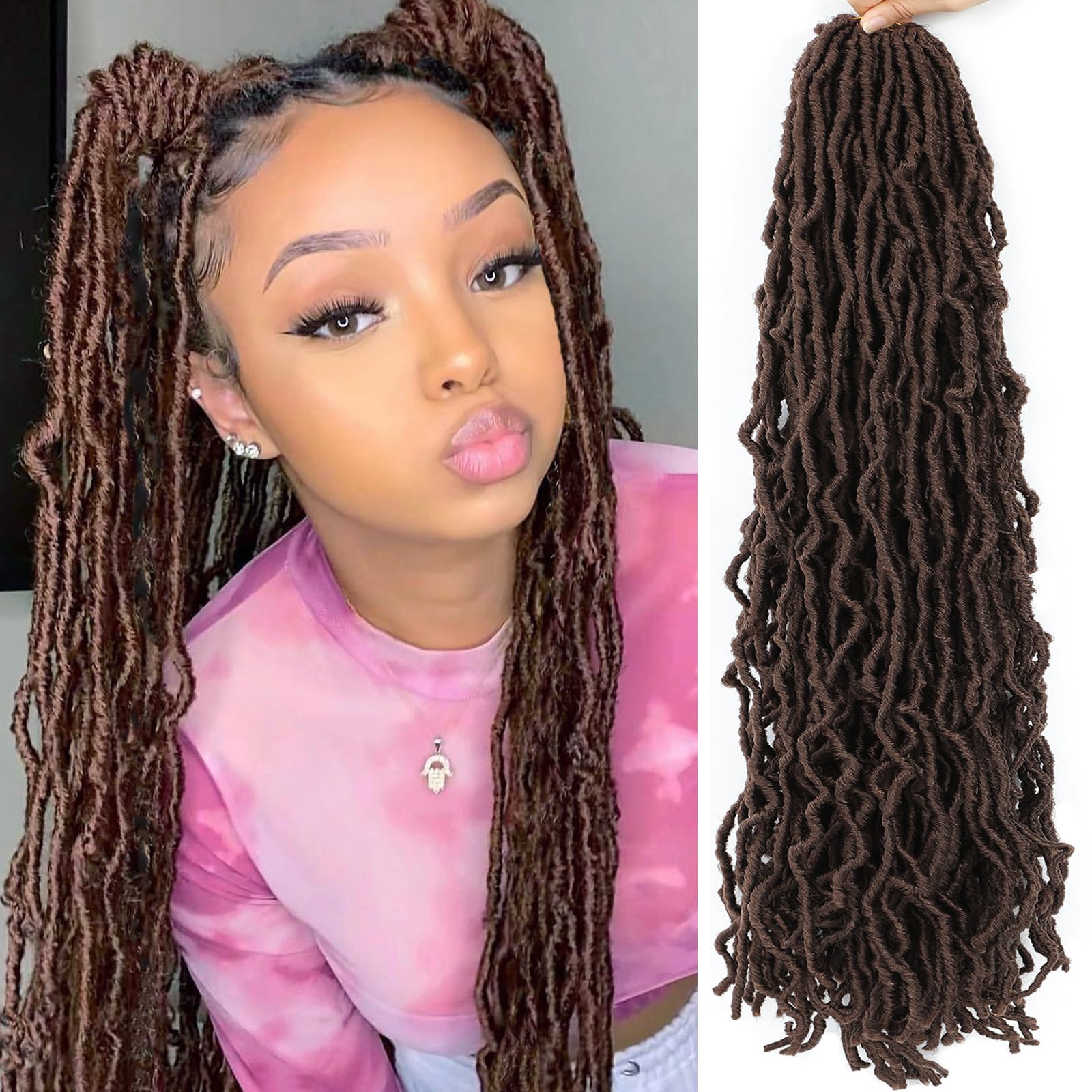 Faux Locs Crochet Hair Soft Locs 30 Inch 7 Packs Long Crochet Locs Natural Locs Crochet Hair For Women Synthetic Pre looped Croc