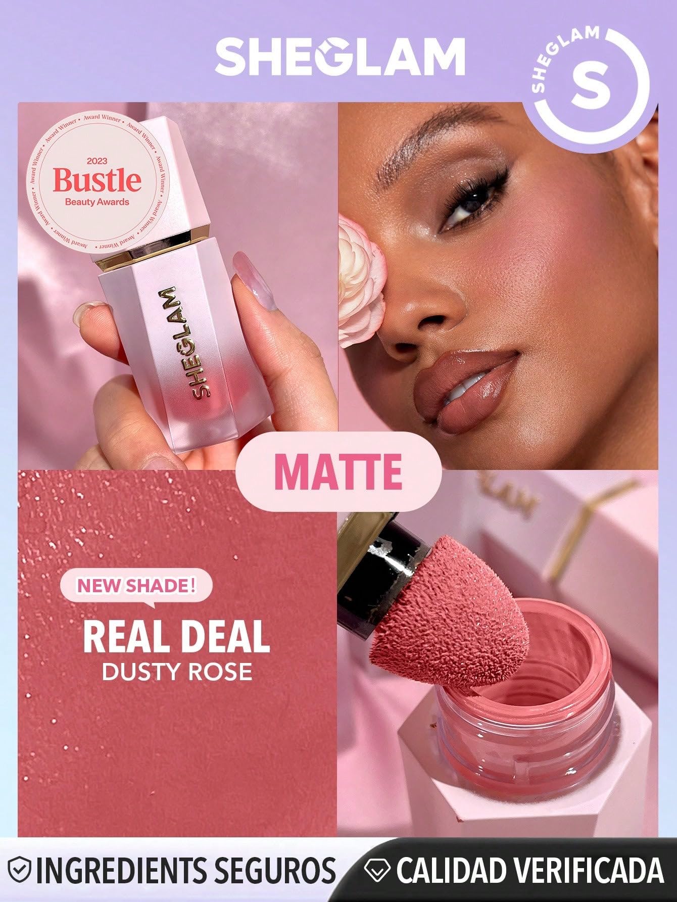 Sheglam Makeup - Color Bloom Liquid Blush Matte Finish - Long-Wearing Waterproof Gel-Cream Blush With Sponge Tip Applicator (Rea