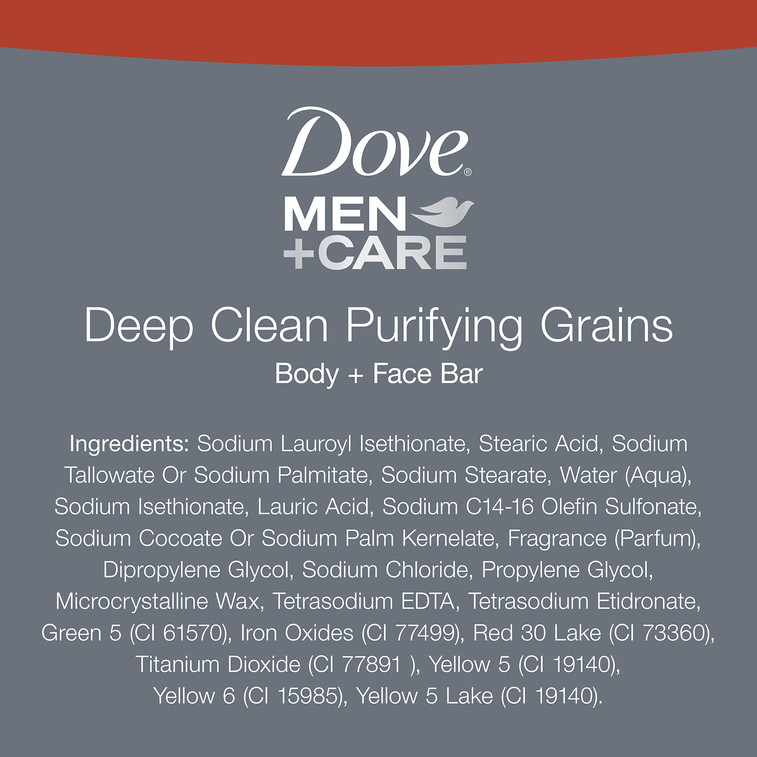 Deep Clean Body And Face Bar By Dove For Men-2 X 4 Oz Soap