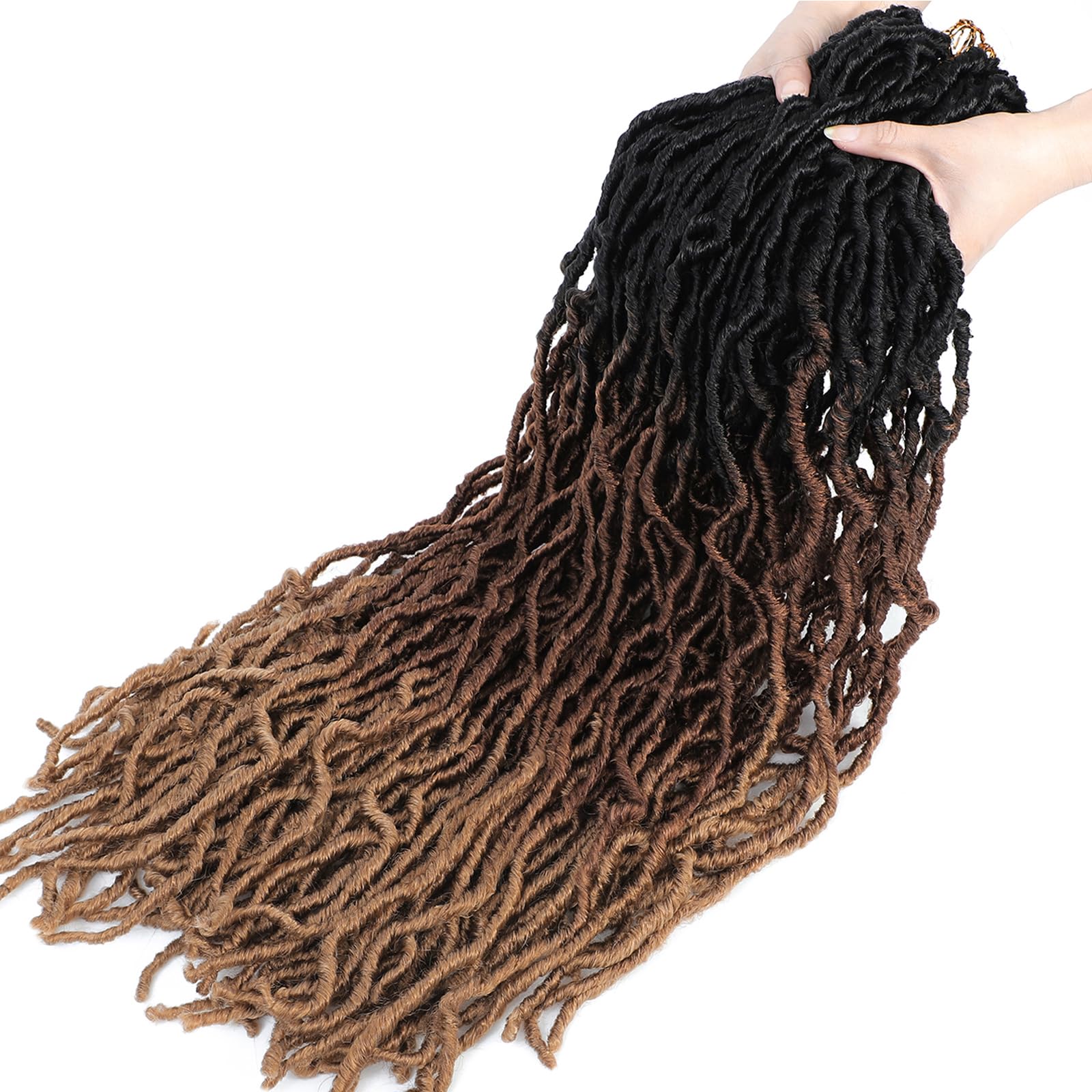 Ombre Faux Locs Crochet Hair Soft Locs 36 Inch 7 Packs Crochet Locs Natural Long Locs Crochet Hair For Women Synthetic Pre loope