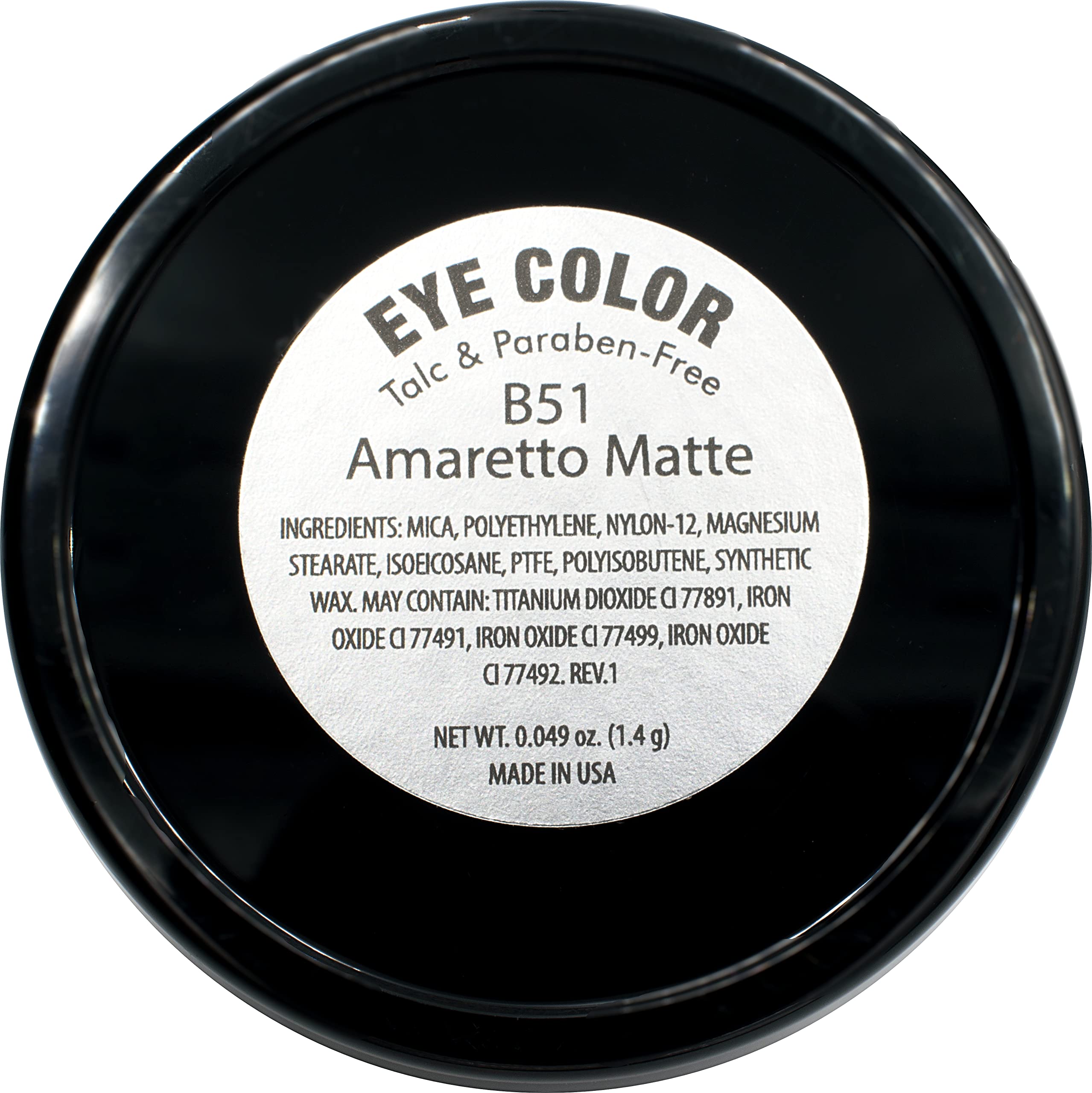 Pure Ziva Amaretto Matte Light Brown Beige Peach Pressed Powder Single Vegan Eyeshadow; Talc, Paraben & Cruelty Free