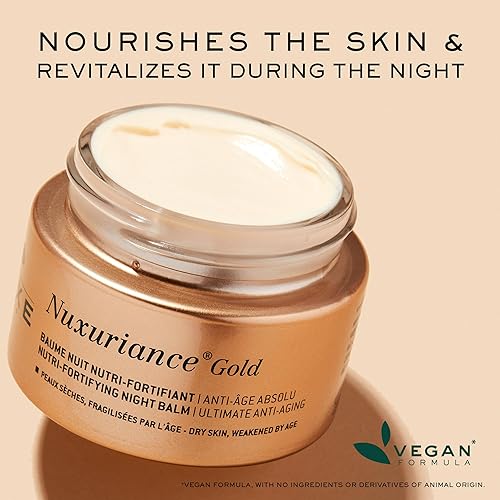 Nuxe Nuxuriance Gold Nutri-Replenishing Night Cream | Face Anti-Aging Moisturizer With Shea Butter & Hyaluronic Acid, 1.7 Oz