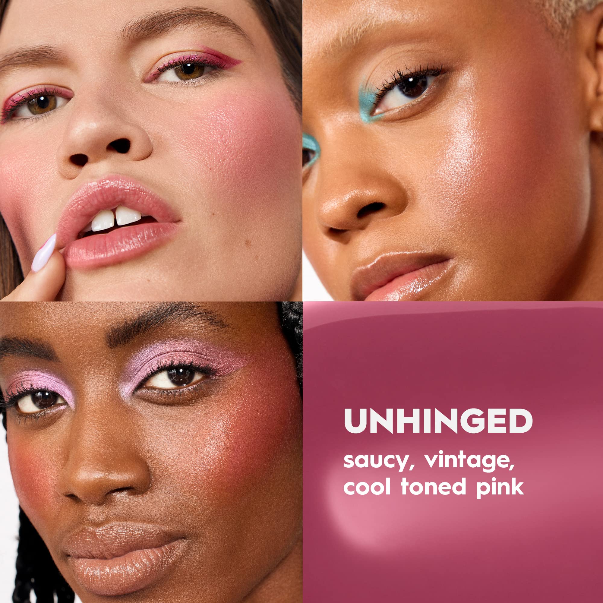 Urban Decay Hydromaniac Dewy Liquid Blush (Unhinged - Berry Mauve), Long-Lasting & Buildable Plumping Cheek Tint with 24HR Hydra