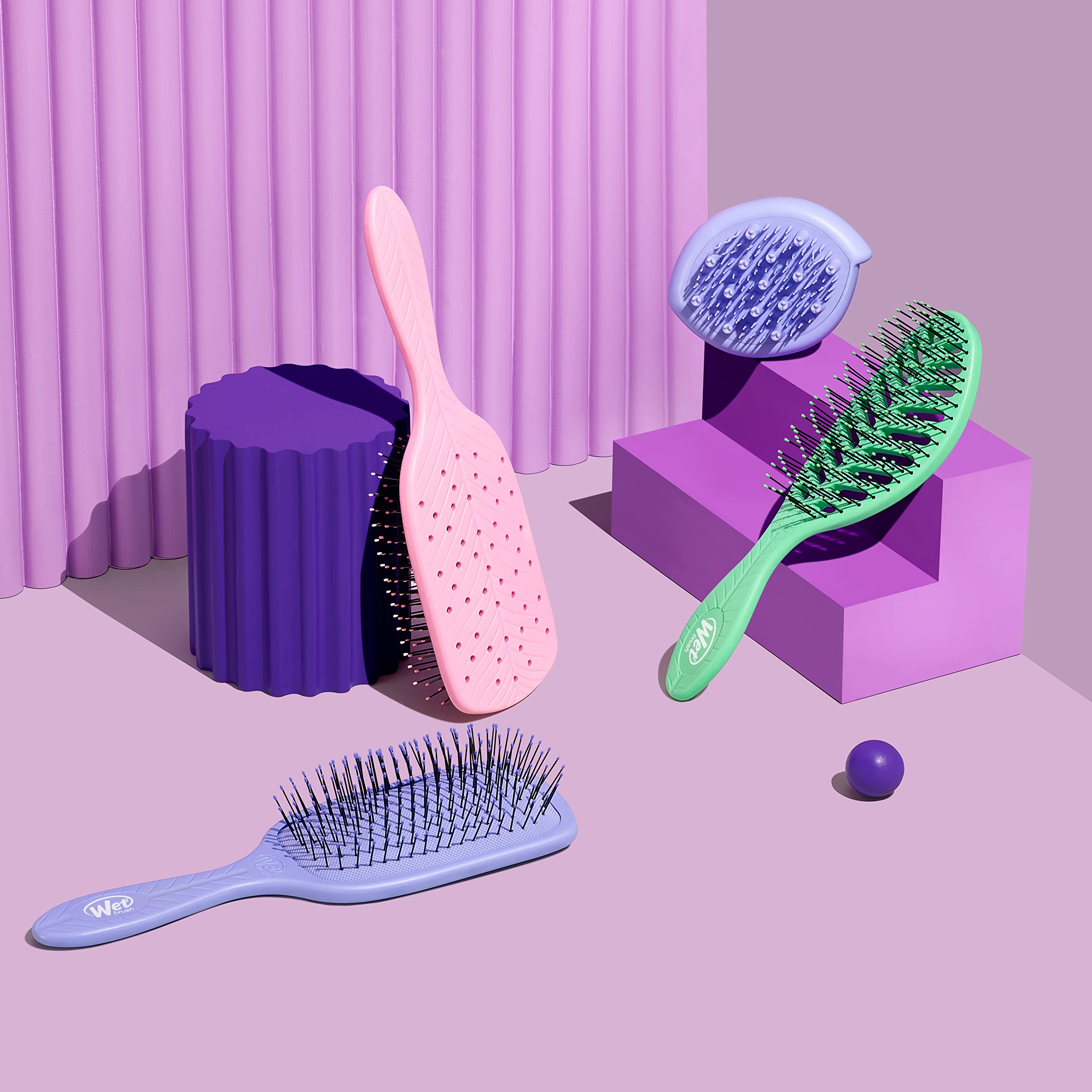 Wet Brush Speed Dry Hair Brush, Green - Go Green Detangler - Vented Design & Ultra Soft Heatflex Bristles - Ergonomic Handle Man