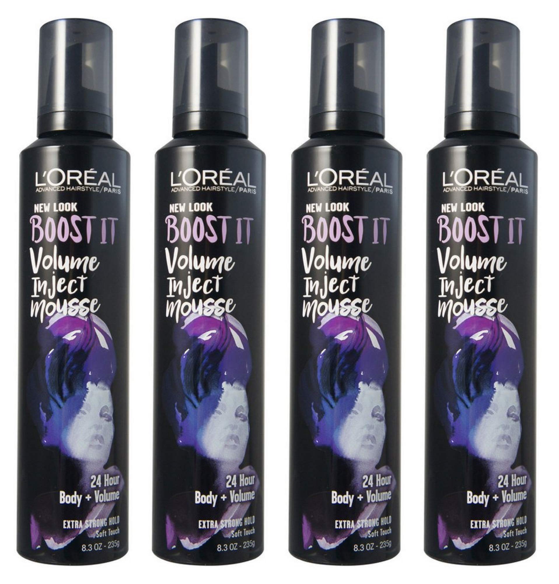 LOreal Advanced Hairstyle/Paris  Boost It Volume Inject Mousse  Extra Strong Hold  Net Wt. 8.3 OZ (235 g) Per Can  Pack of 