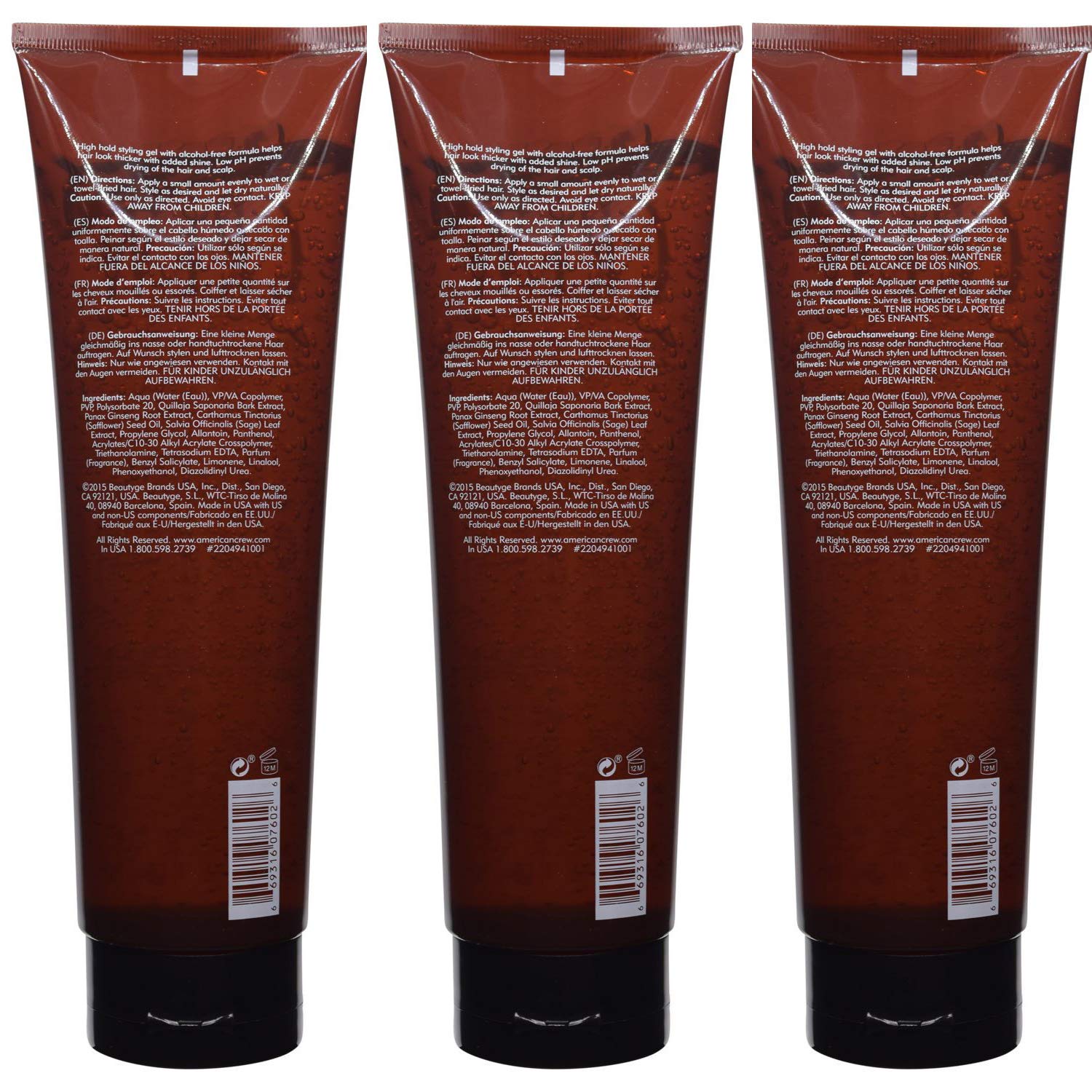 American Crew Firm Hold Styling Gel 13.1Oz Pack Of 3 Set