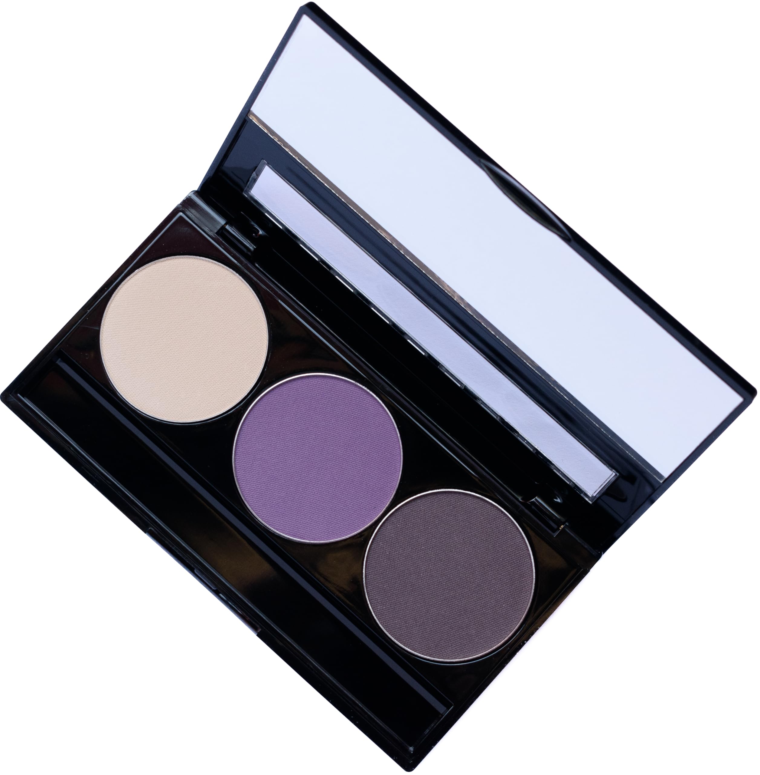Pure Ziva Off White, Matte Medium Lavender Violet, And Matte Deep Purple Vegan Eyeshadow Trio Palette; Talc, Paraben & Cruelty F