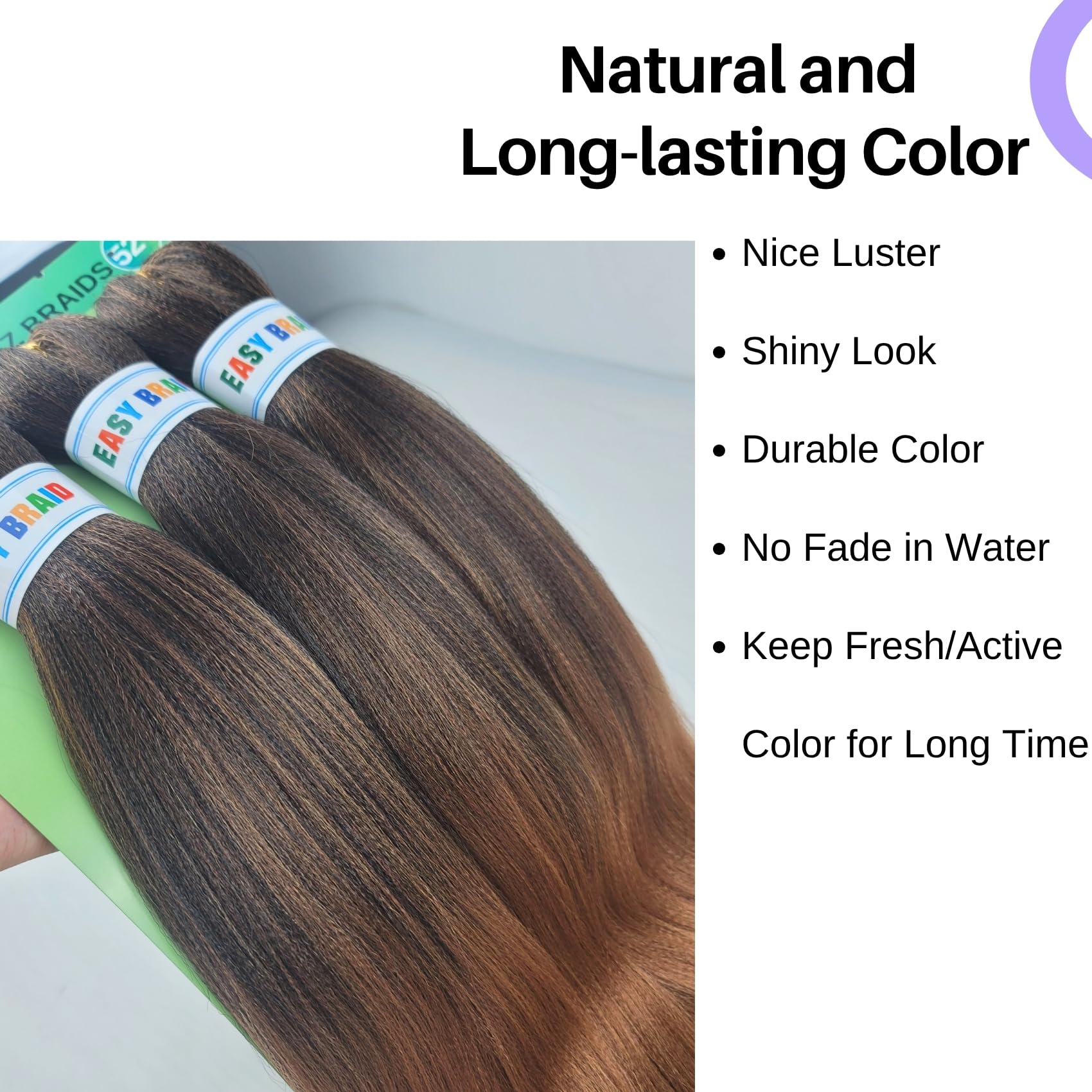 Brown Blonde Braiding Hair Pre Stretched 1B/30/27# Knotless Braids Hair Extension for Braiding