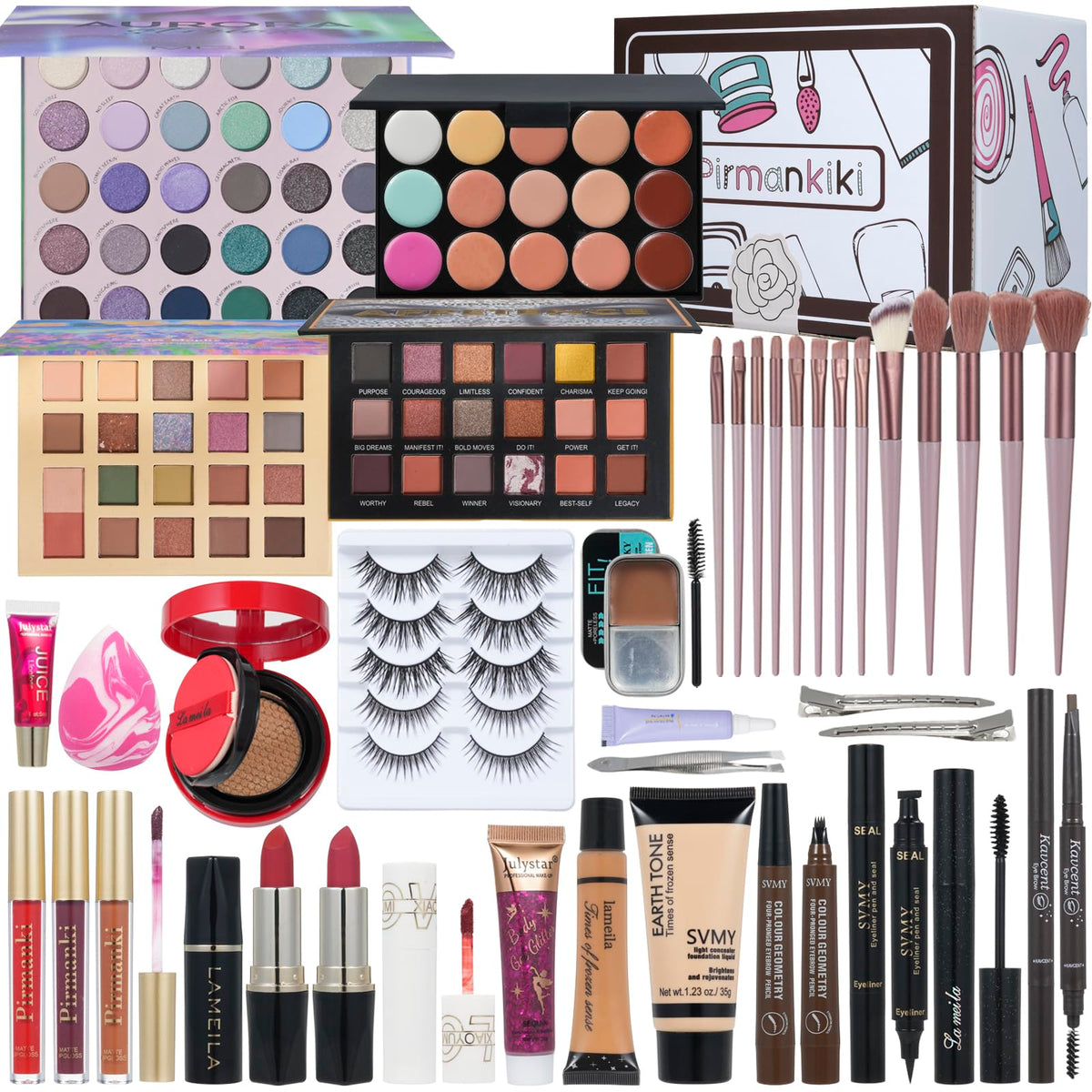 All in One Makeup Kit for Women Full Kit,Travel Makeup Set,Makeup Gift Set for Girls & Teen,Professional Makeup Kit Includes las