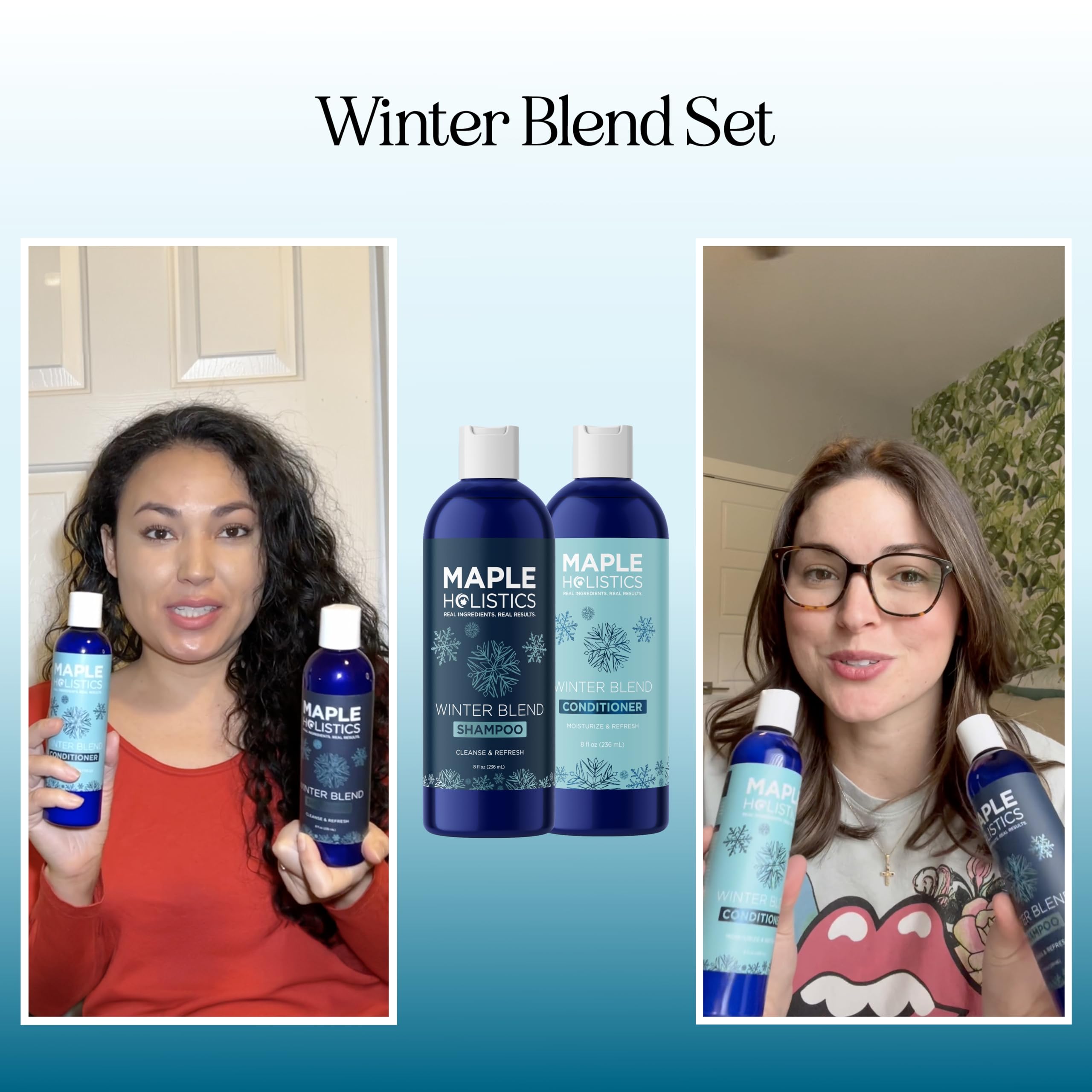 Sulfate Free Shampoo And Conditioner - Hard Water Hair Treatment With Five Mint Essential Oils For Replenishing Hydration And Sh