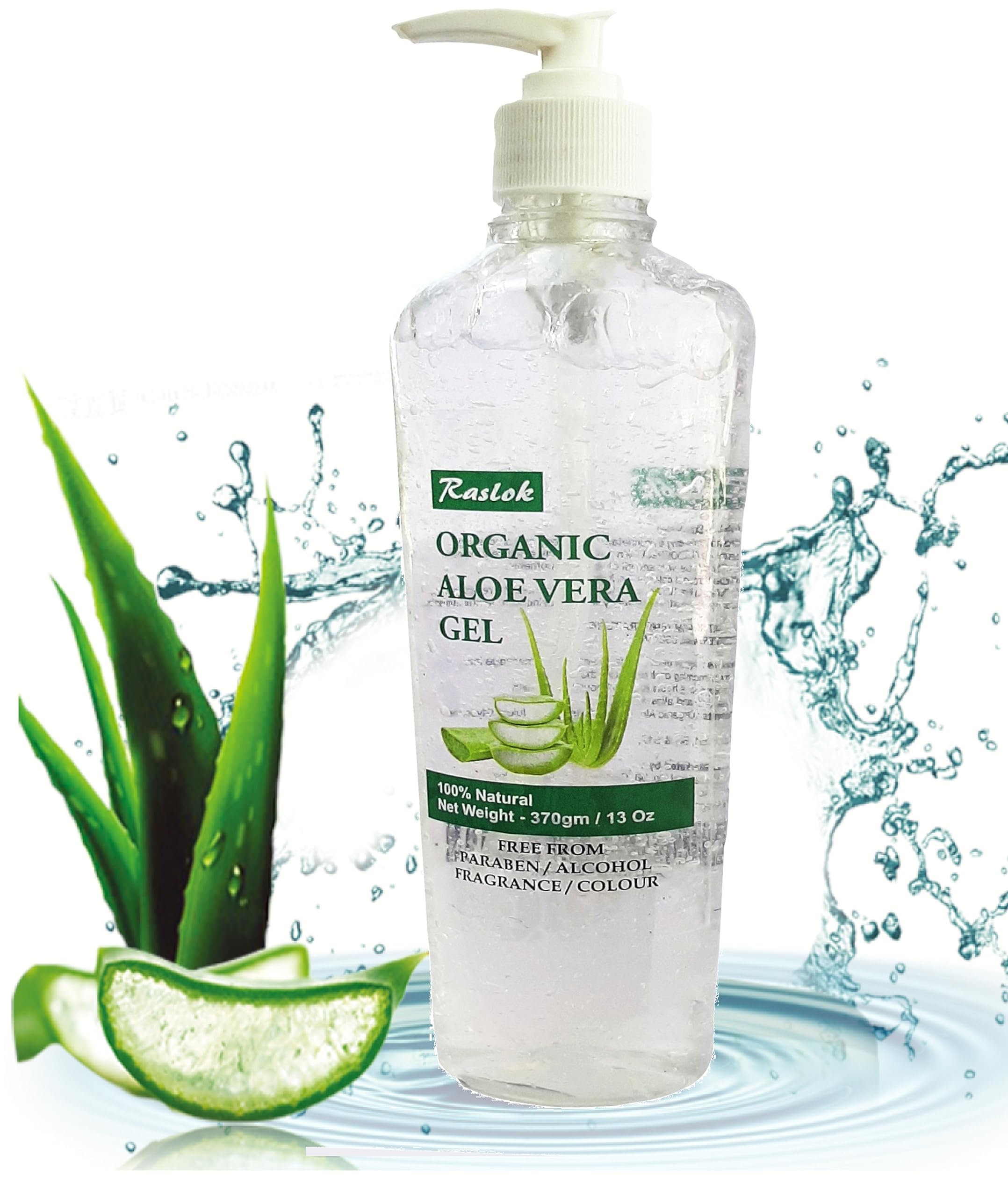 Raslok Aloe Vera Gel | Pure & Natural Aloe Gel | For Moisturizing Face Skin & Hair Care | Durable Moisturizing Hydrating Soothin