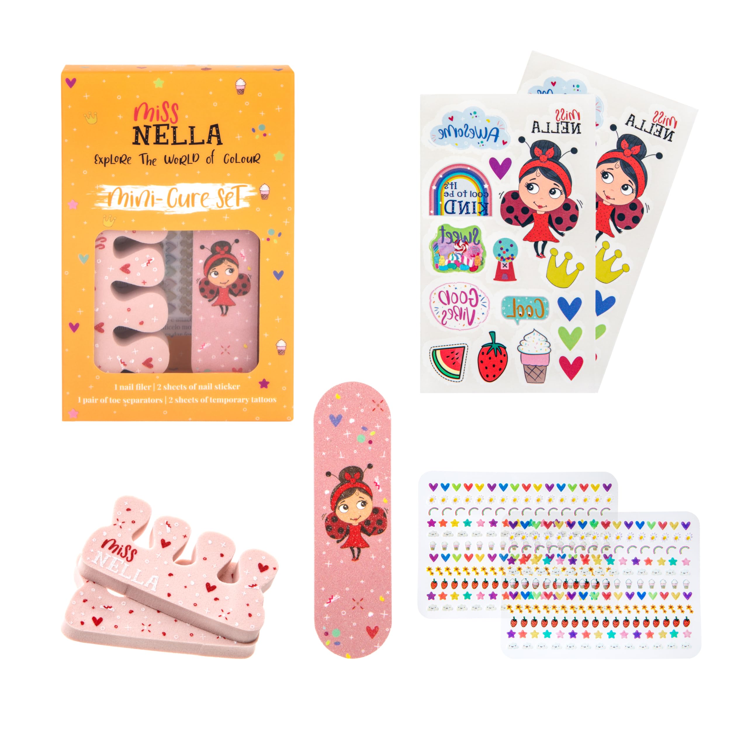 Miss Nella Kids Bag Of Wonders, Makeup & Nail Polish Set Safe And Fun Gift - Hypoallergenic, Dermatologically Tested Kid-Friendl