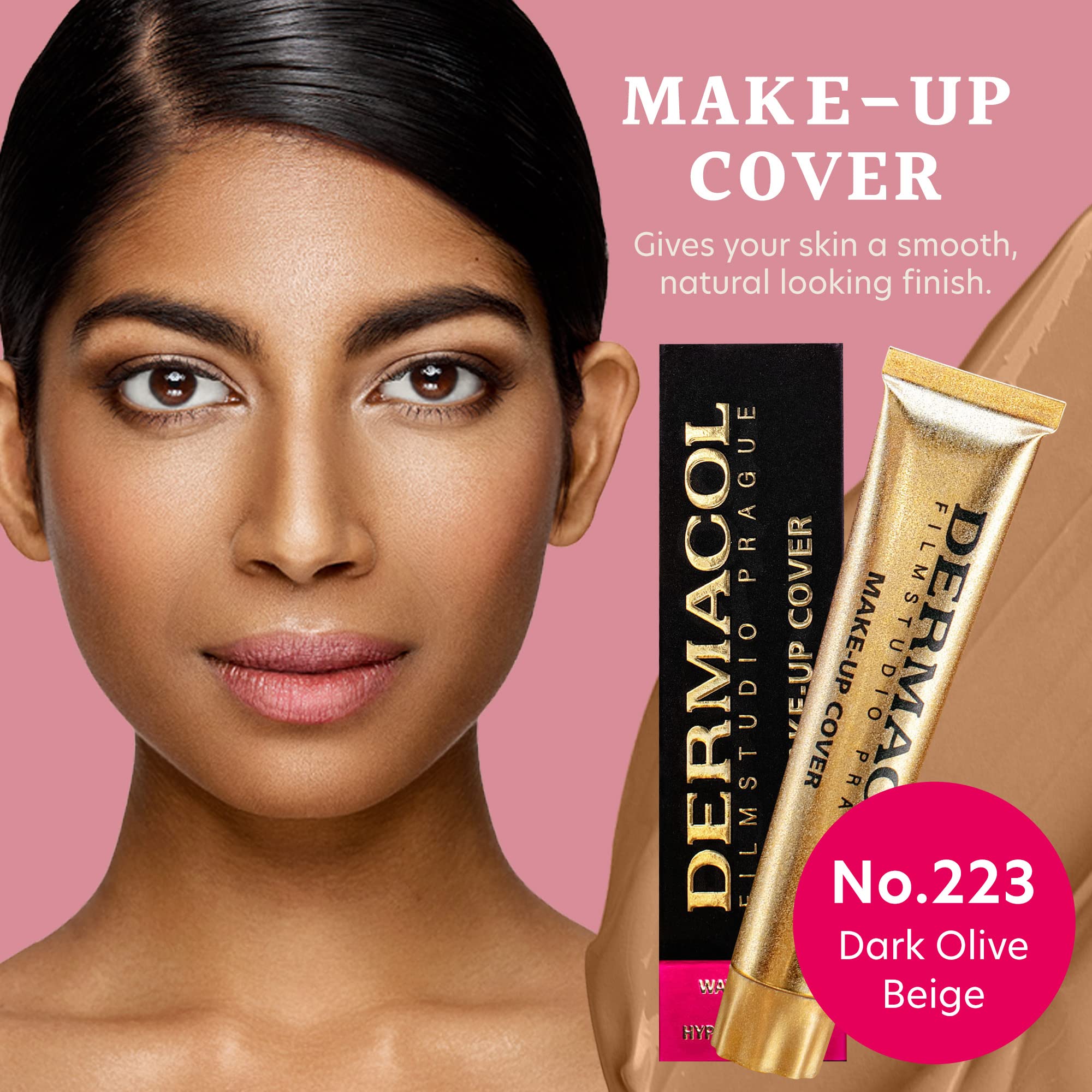 Dermacol - Full Coverage Matte Foundation with SPF 30, Waterproof Makeup Foundation for Oily Skin, Acne, & Under Eye Bags, Long-
