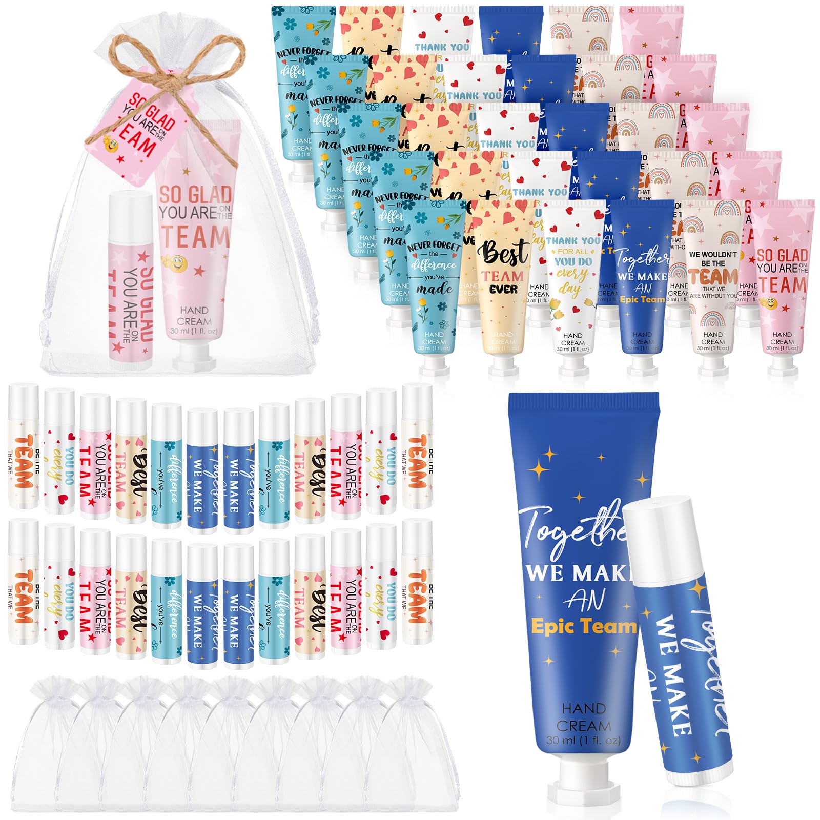 Dansib 36set/144pcs Best Team Ever Gifts Christmas Bulk Gifts for Coworkers Women Employee Appreciation Gift Christmas Party Fav