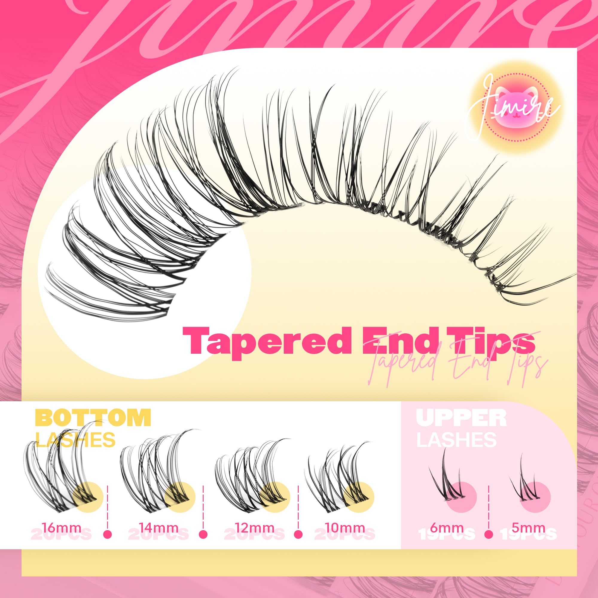 Venus Lash Clusters Kit With Bottom Lashes Natural Look Wispy 10-16Mm Lash Extension Kit With Lash Bond And Seal, Remover, Tweez
